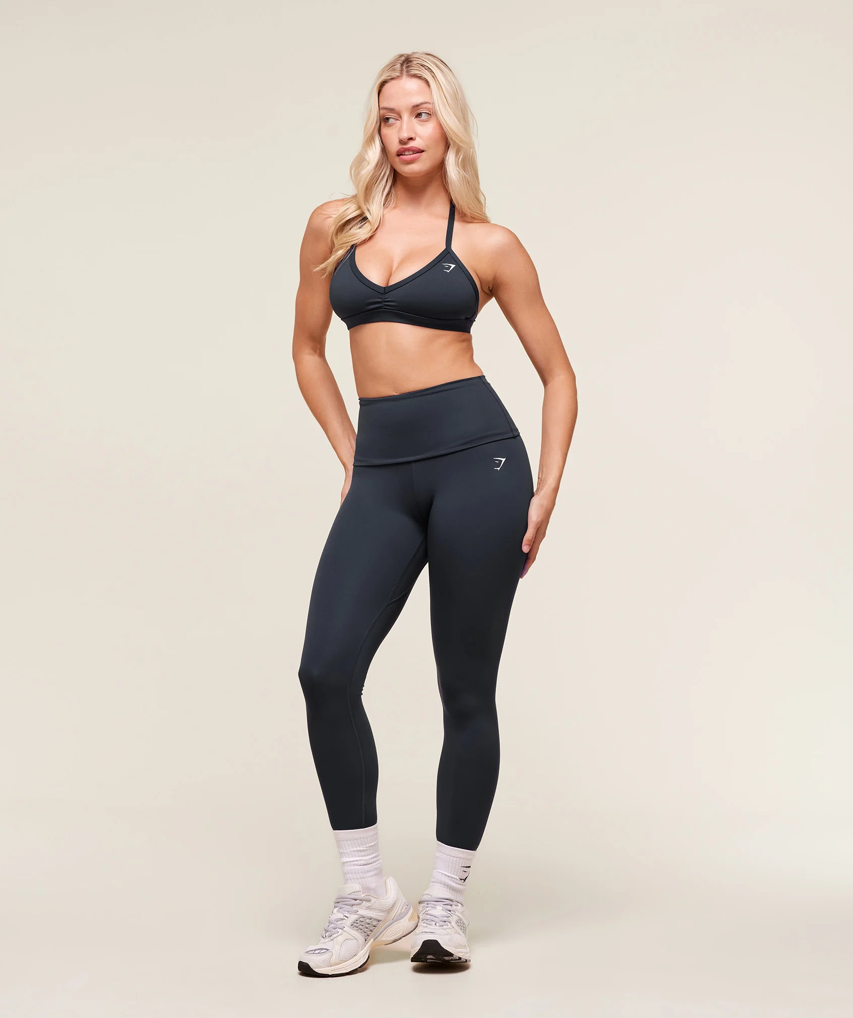 Gymshark Everyday Foldover Leggings - Heavy Blue - Image 6