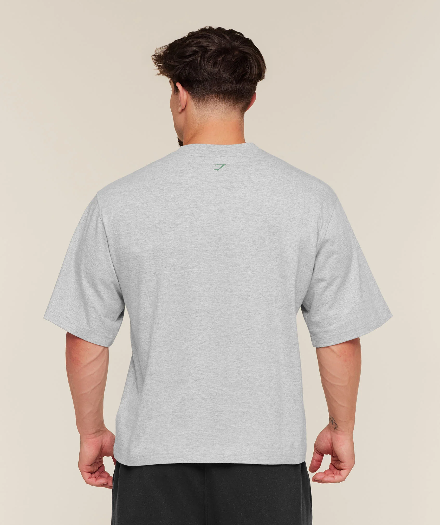 Gymshark Training Graphic T-Shirt - Light Grey Core Marl - Image 2
