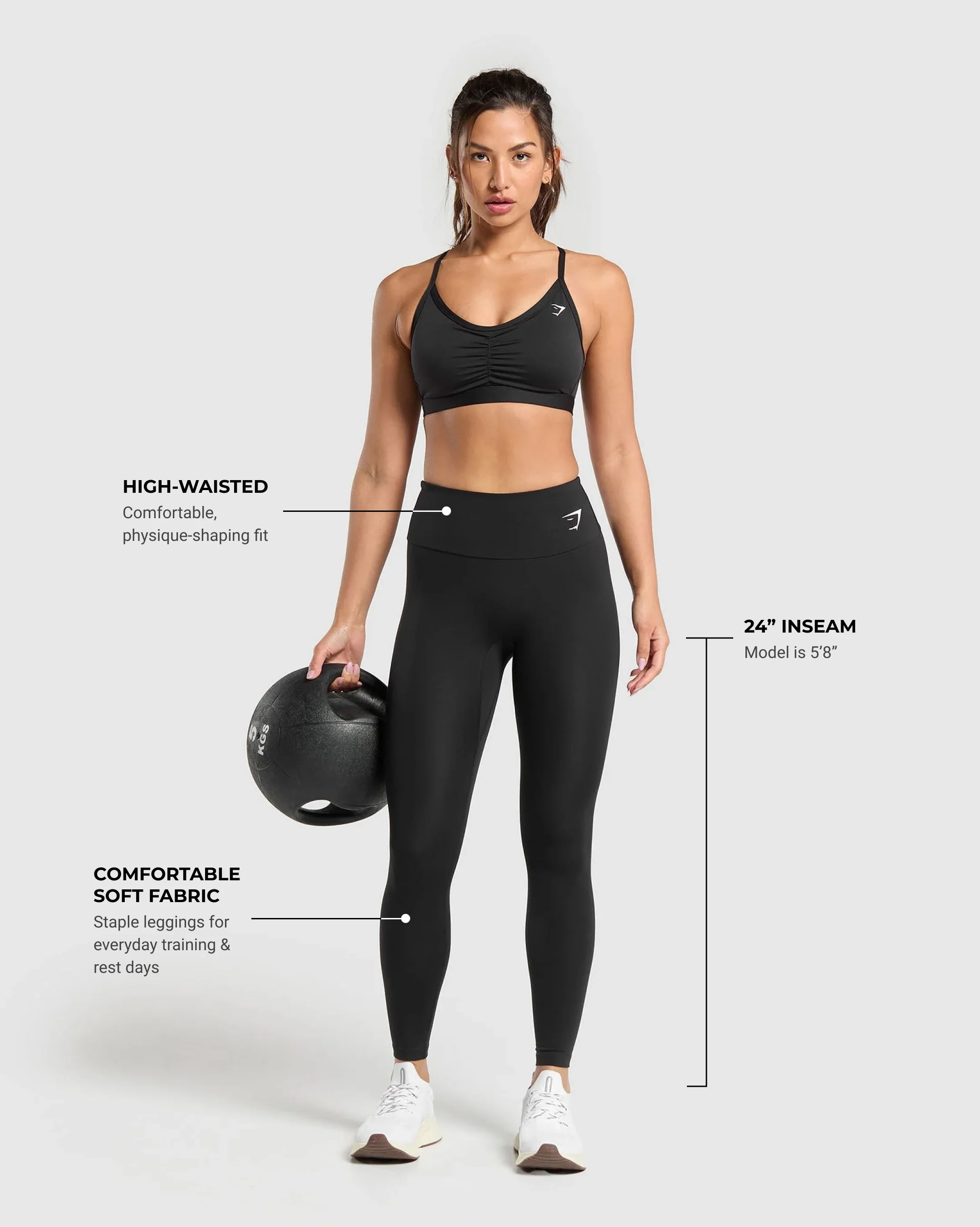 Gymshark Training Leggings - Black - Image 3