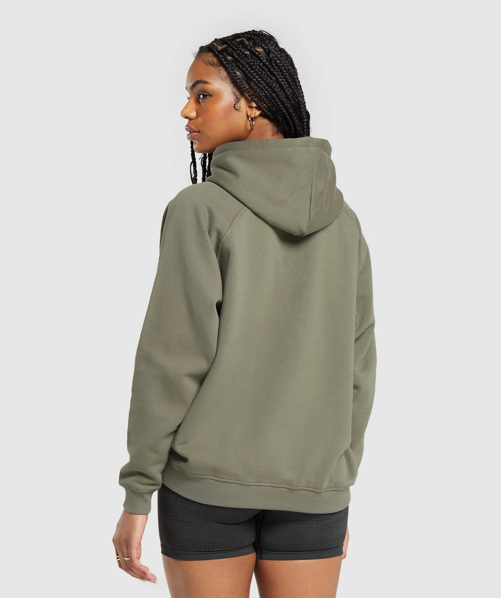 Gymshark Training Oversized Fleece Hoodie - Base Green - Image 2