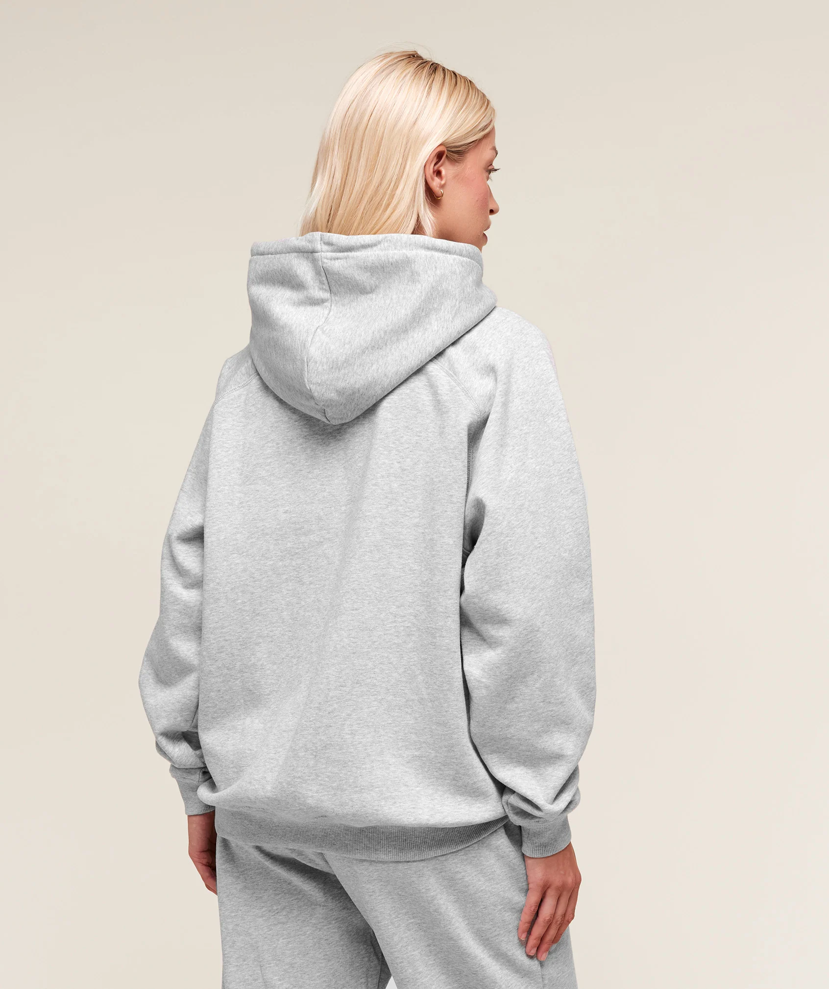 Gymshark Training Oversized Fleece Hoodie - Light Grey Core Marl - Image 2