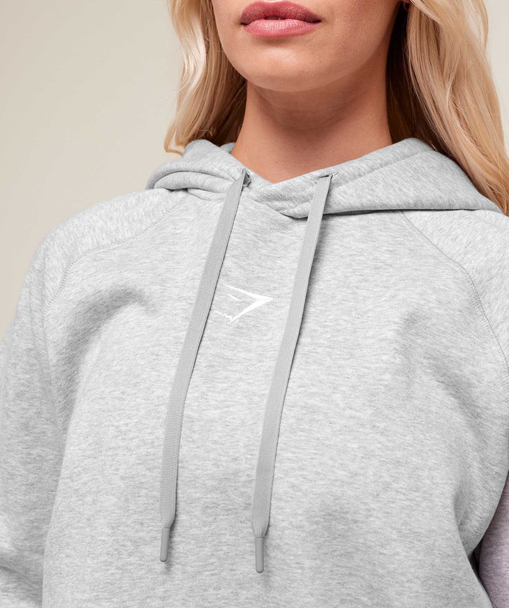 Gymshark Training Oversized Fleece Hoodie - Light Grey Core Marl - Image 5