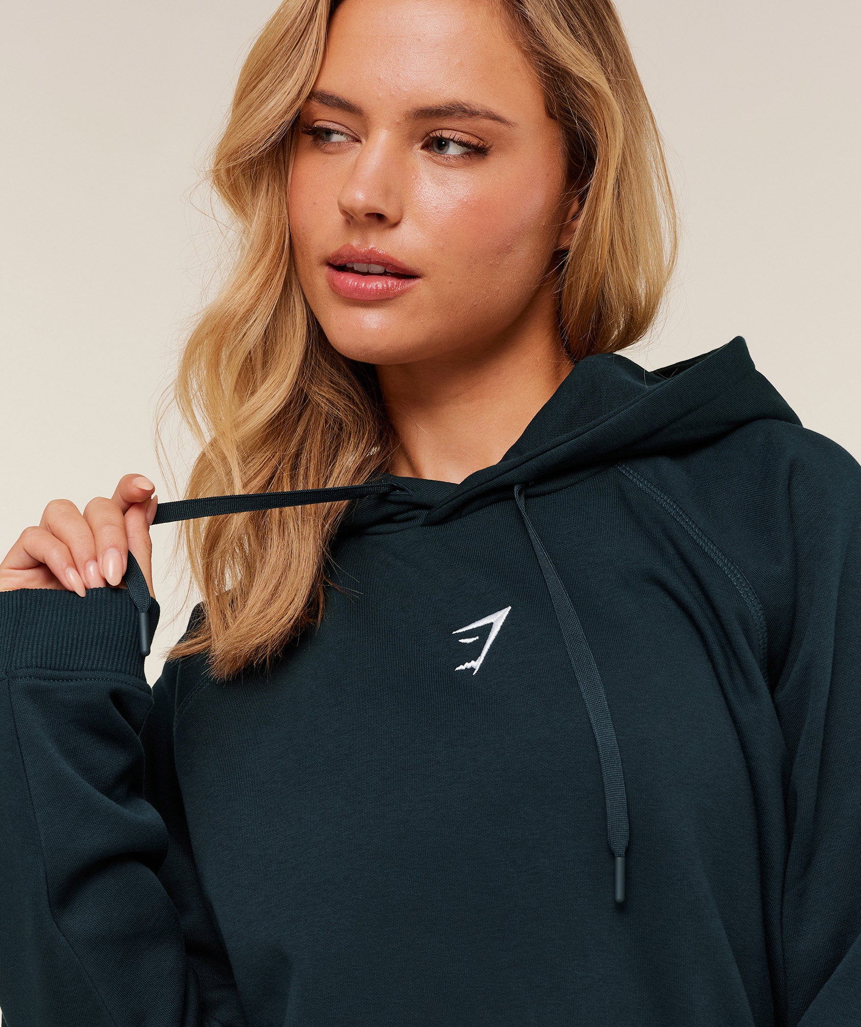 Gymshark Training Oversized Fleece Hoodie - Deep Petrol Blue - Image 5