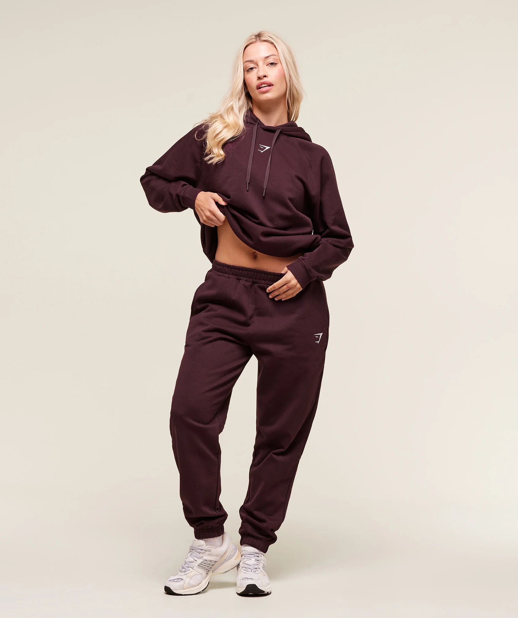 Gymshark Training Oversized Fleece Hoodie - Cherry Purple - Image 6