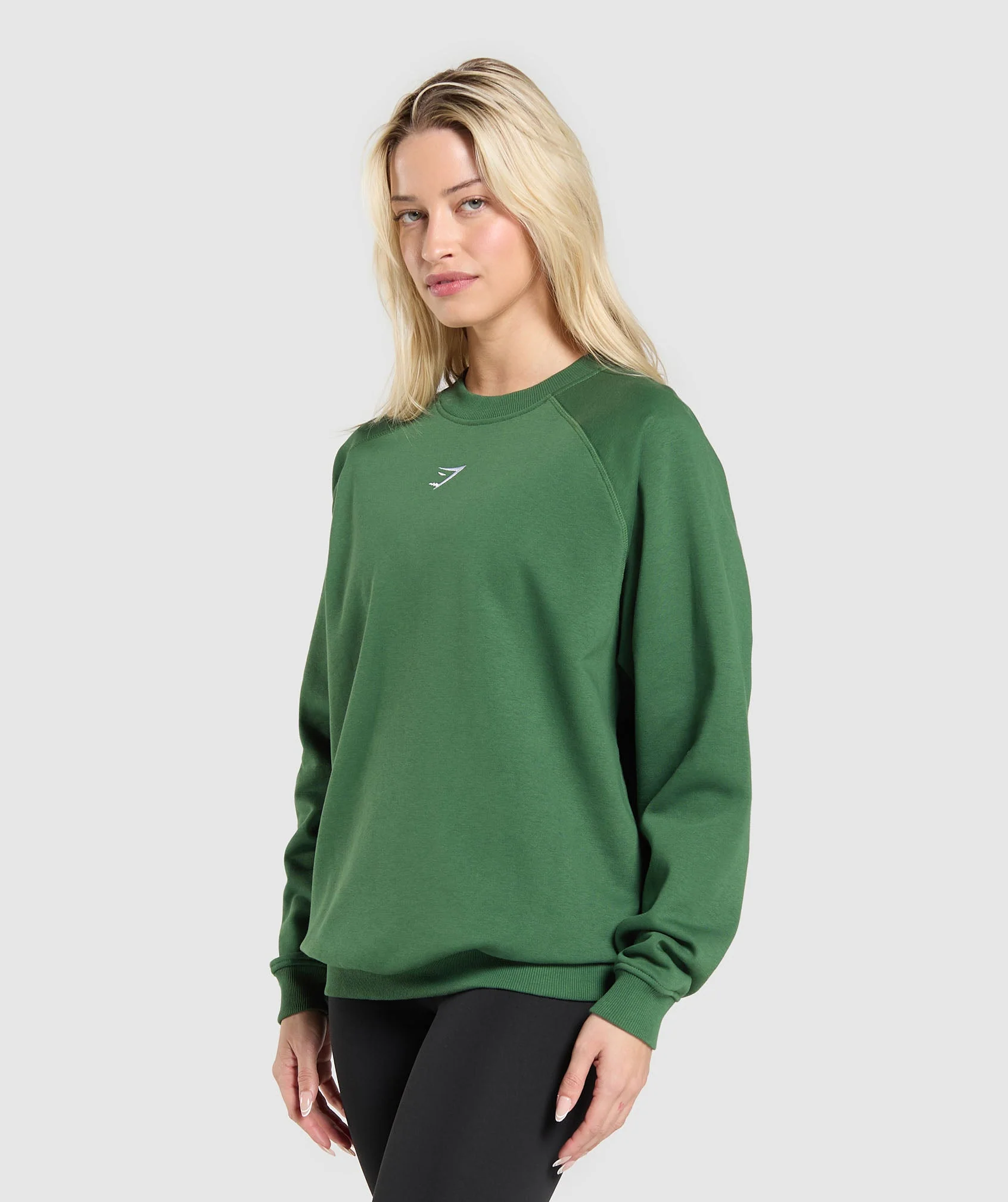 Gymshark Training Oversized Fleece Sweatshirt - Classic Green - Image 4