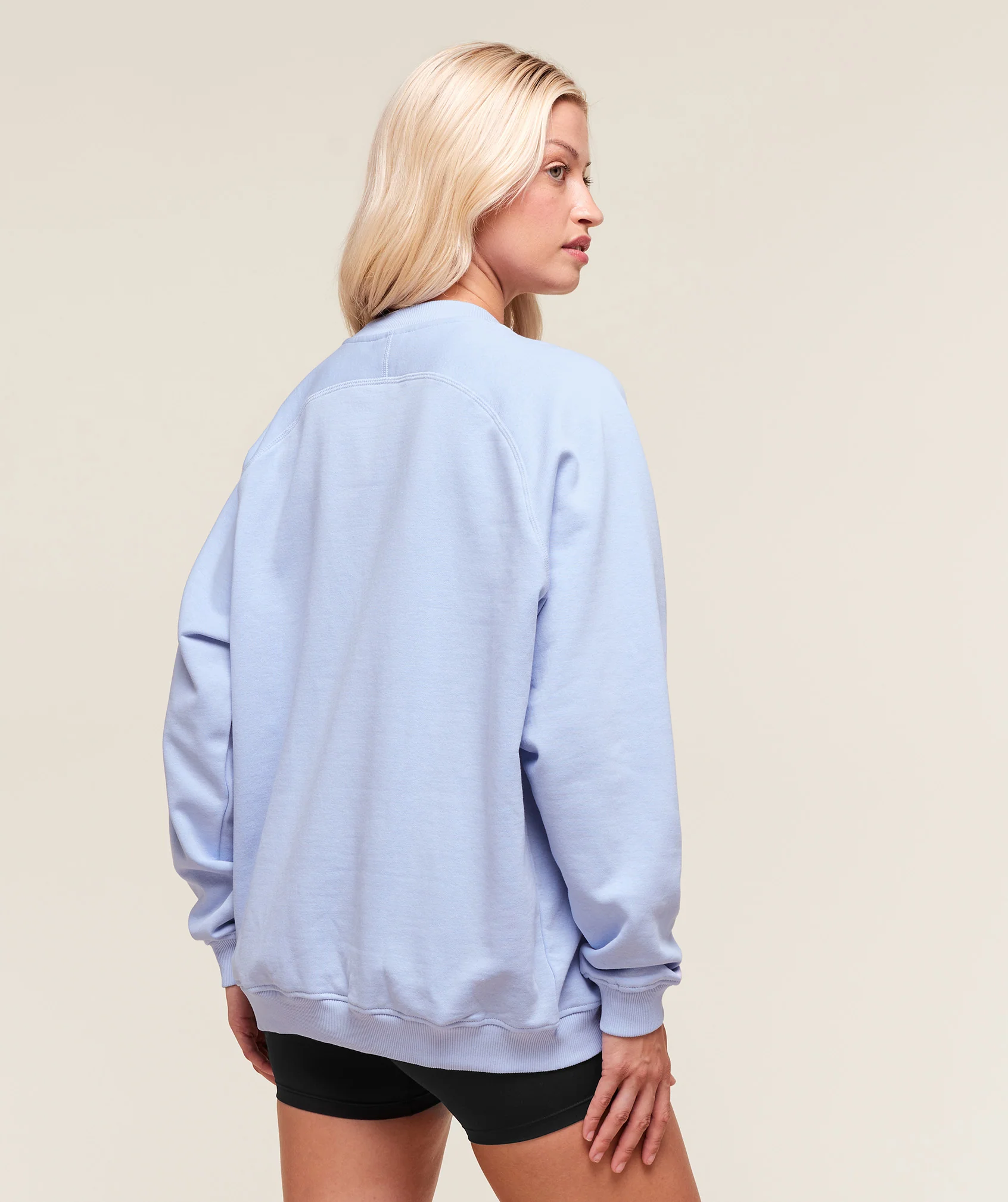 Gymshark Training Oversized Fleece Sweatshirt - Peri Blue - Image 2