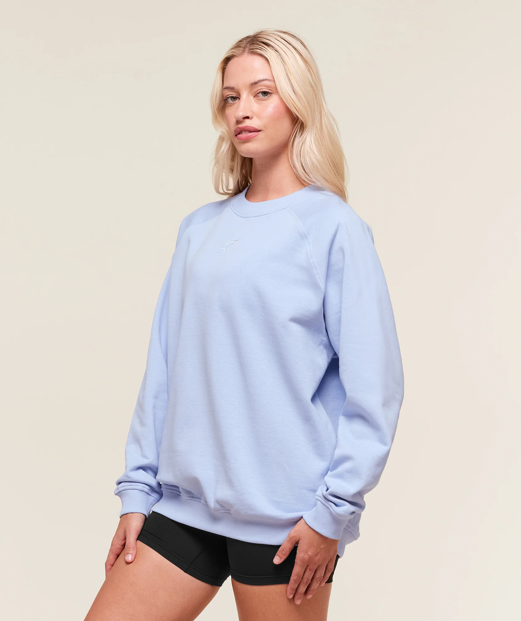 Gymshark Training Oversized Fleece Sweatshirt - Peri Blue - Image 3