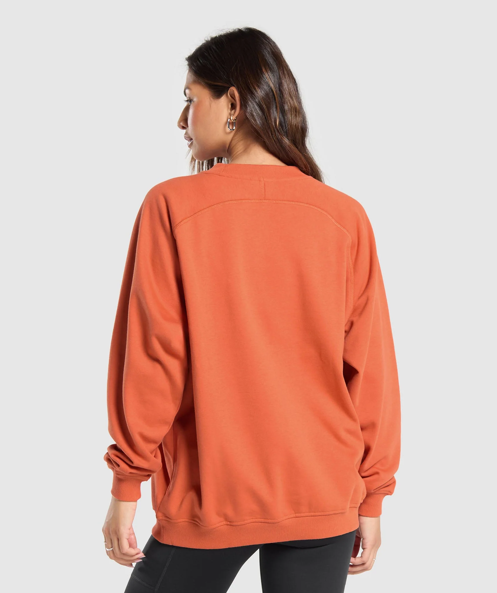 Gymshark Training Oversized Fleece Sweatshirt - Muted Orange - Image 2
