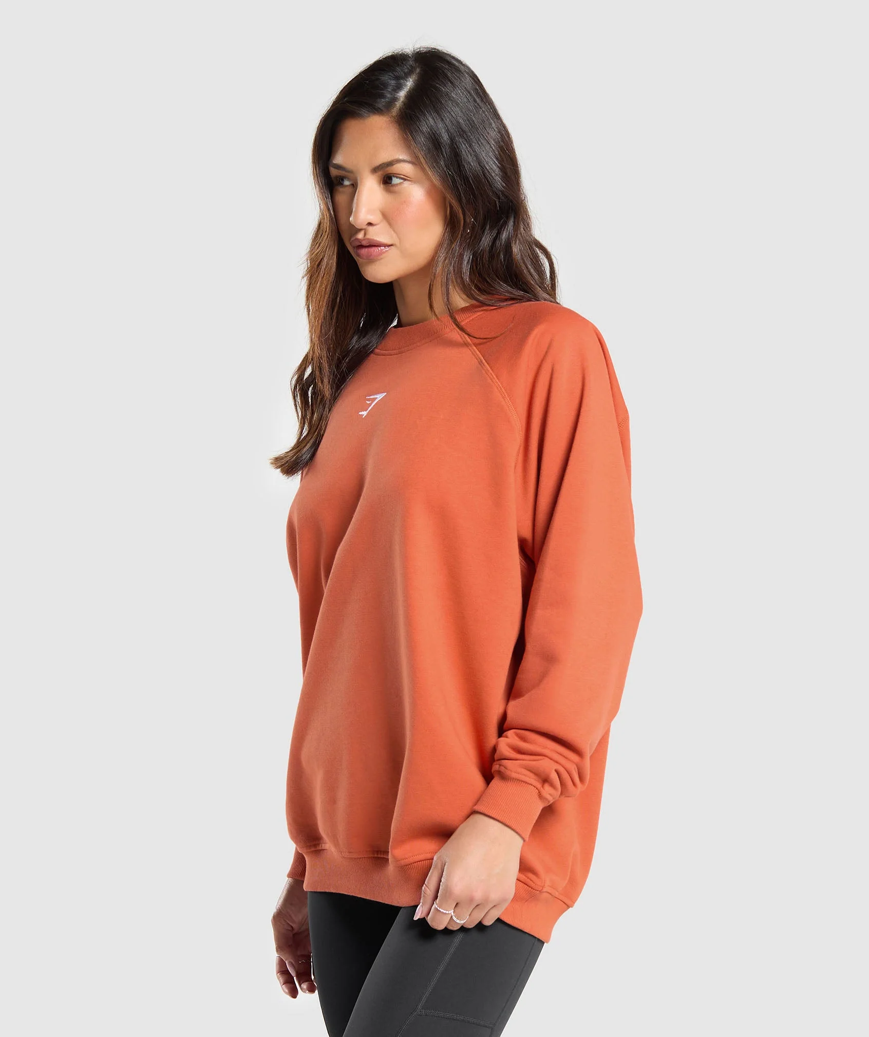Gymshark Training Oversized Fleece Sweatshirt - Muted Orange - Image 3