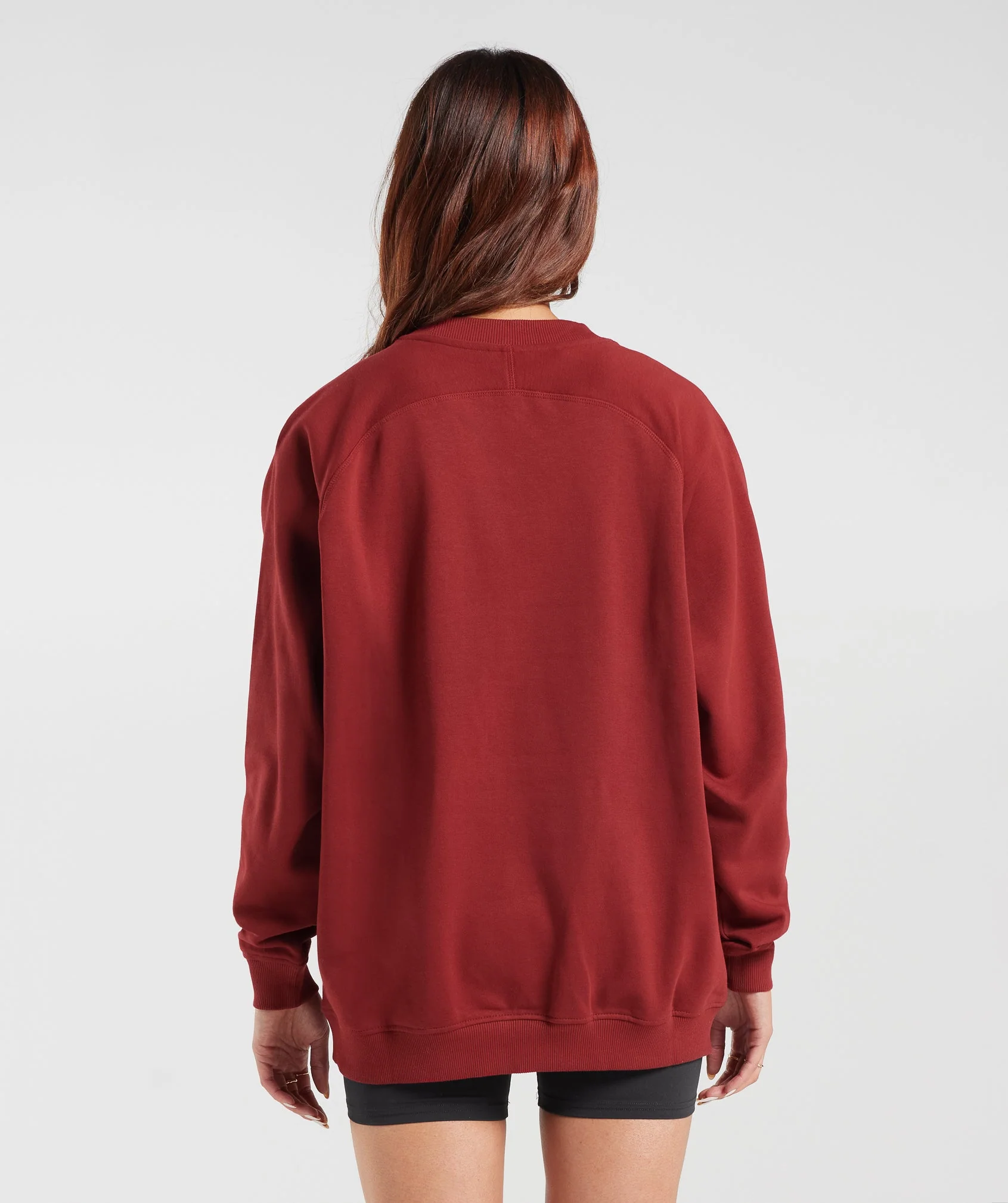 Gymshark Training Oversized Fleece Sweatshirt - Spiced Red - Image 2