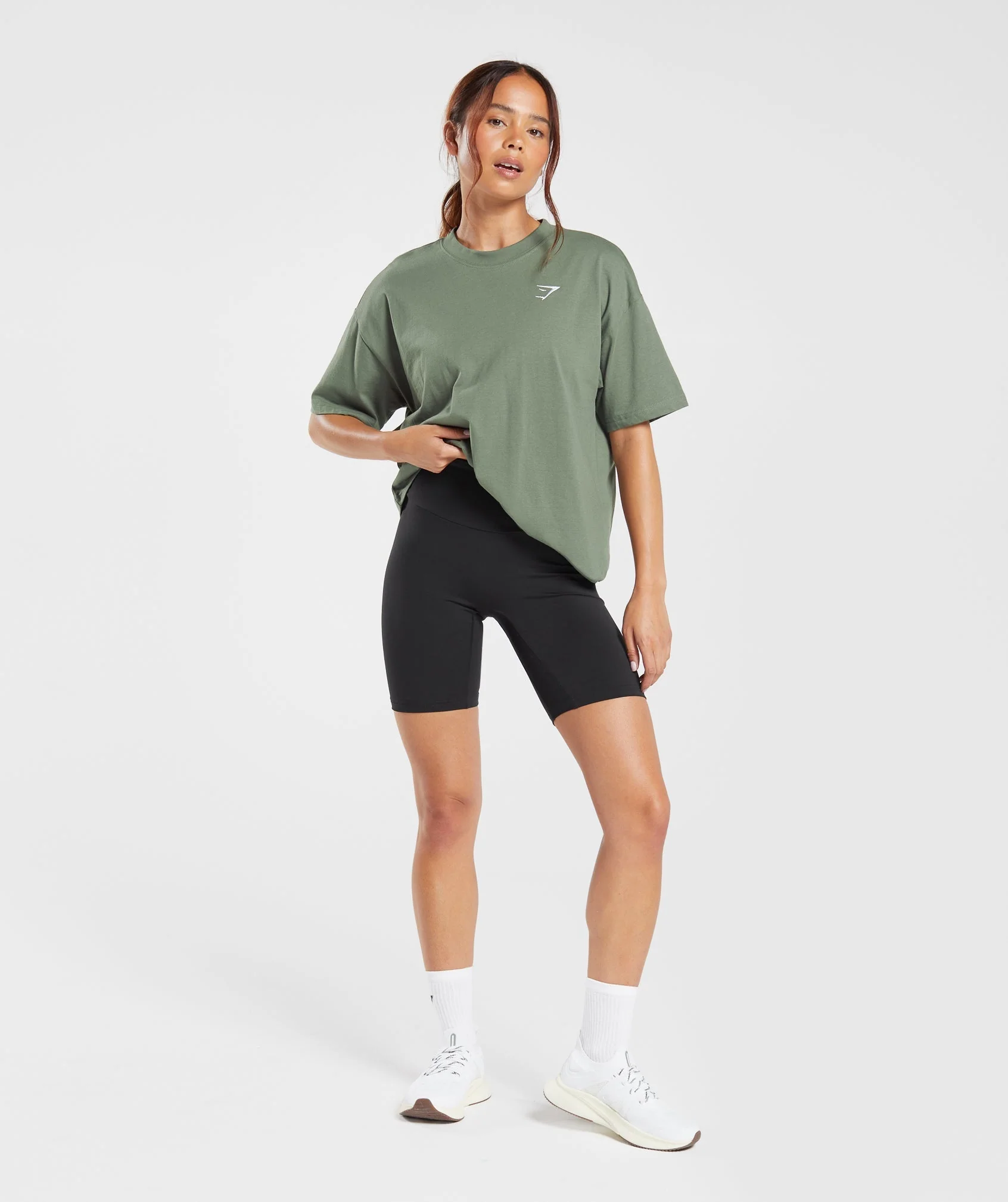 Gymshark Training Oversized T-Shirt - Dusk Green - Image 4