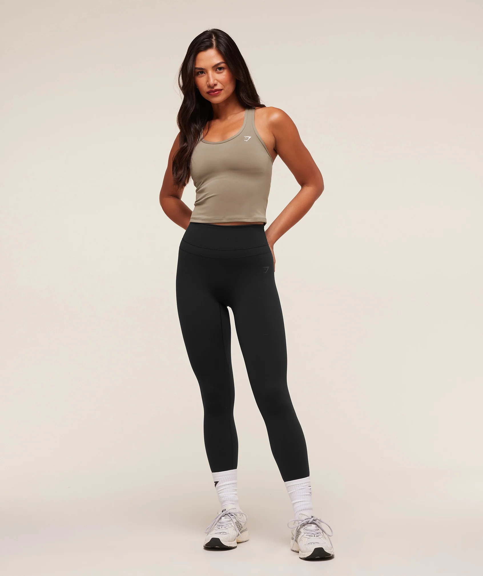 Gymshark Training Racer Midi Tank - Lifestyle Brown - Image 5