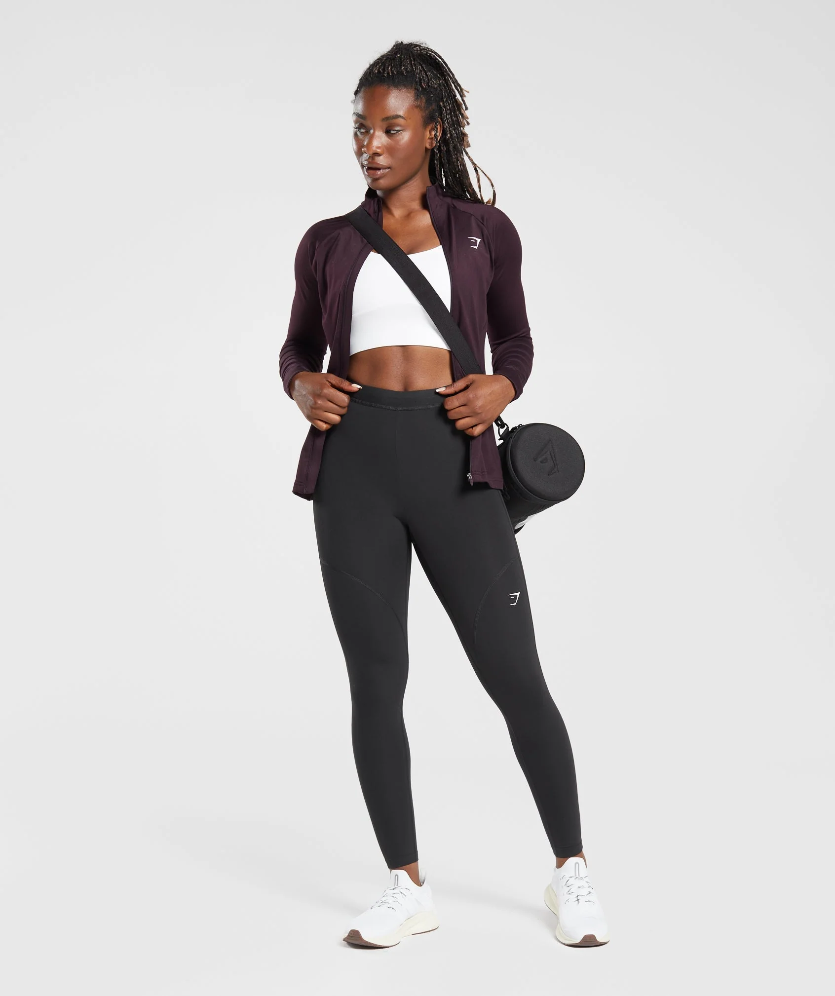 Gymshark Training Jacket - Plum Brown - Image 4