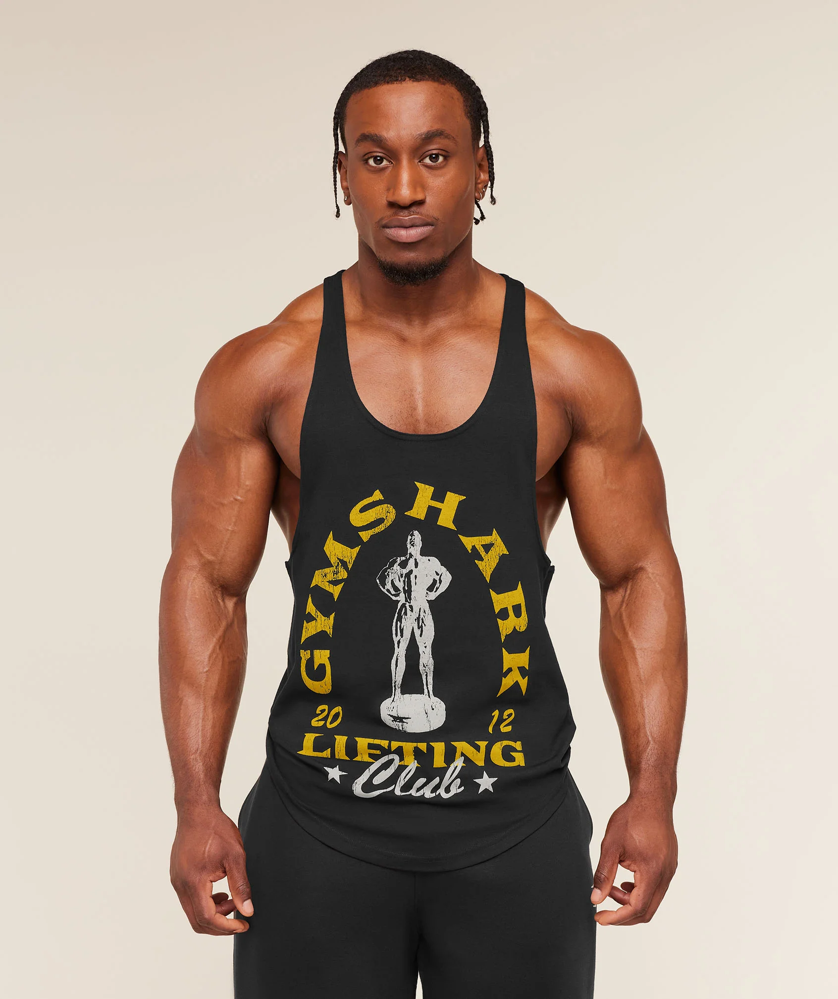 Gymshark Trophy Graphic Stringer - Black