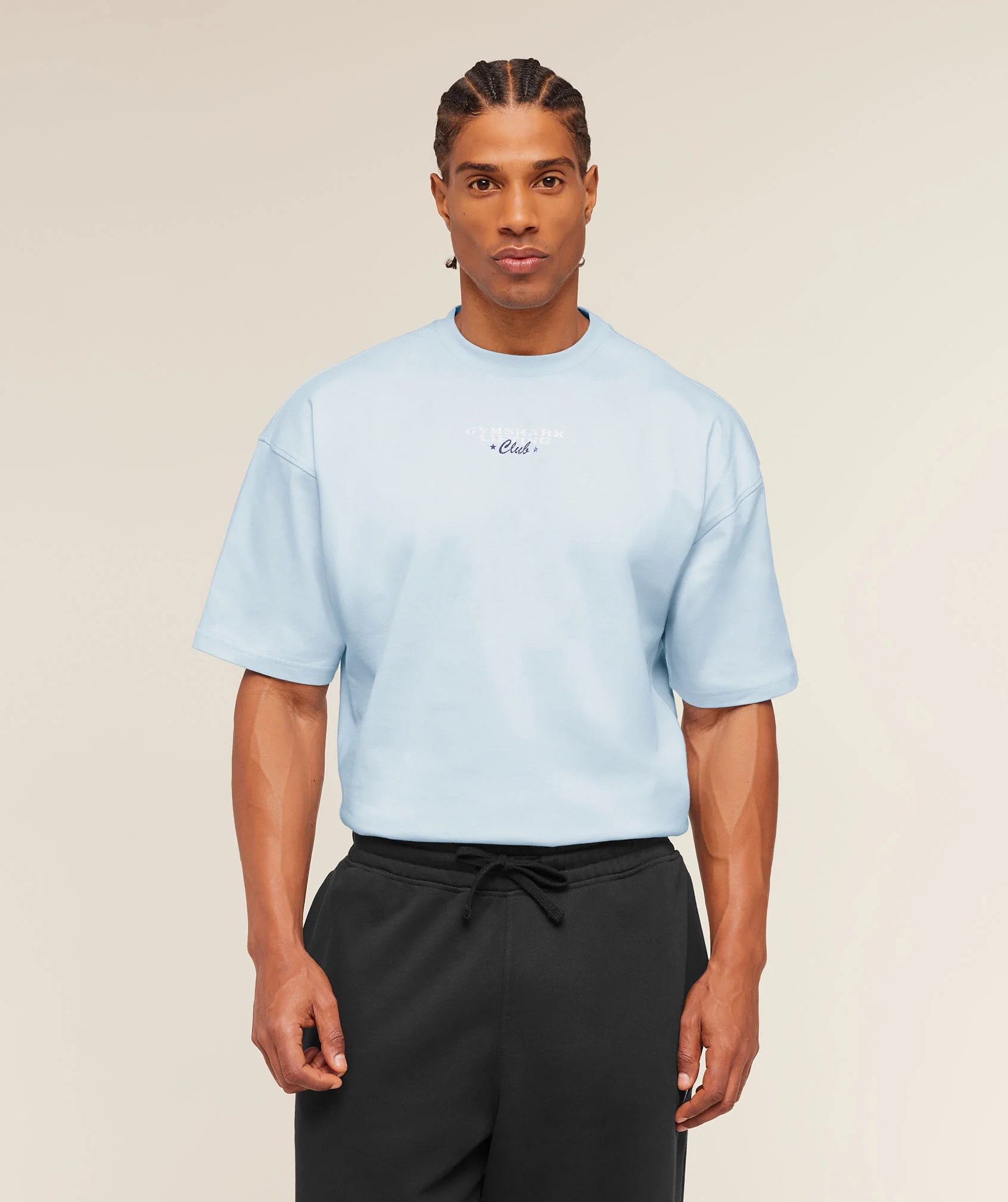 Gymshark Trophy Graphic T-Shirt - Chilled Blue - Image 2