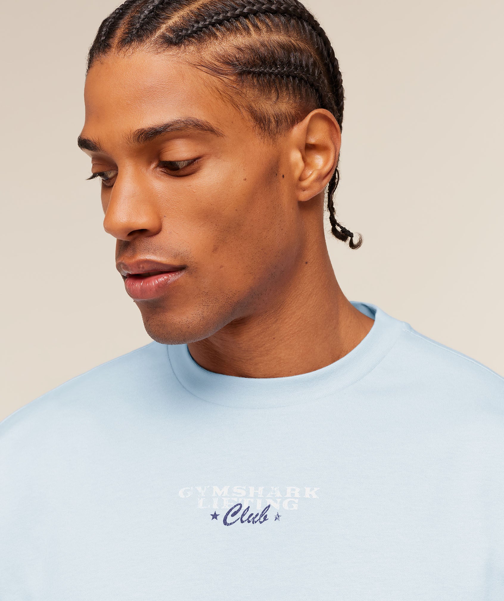 Gymshark Trophy Graphic T-Shirt - Chilled Blue - Image 7