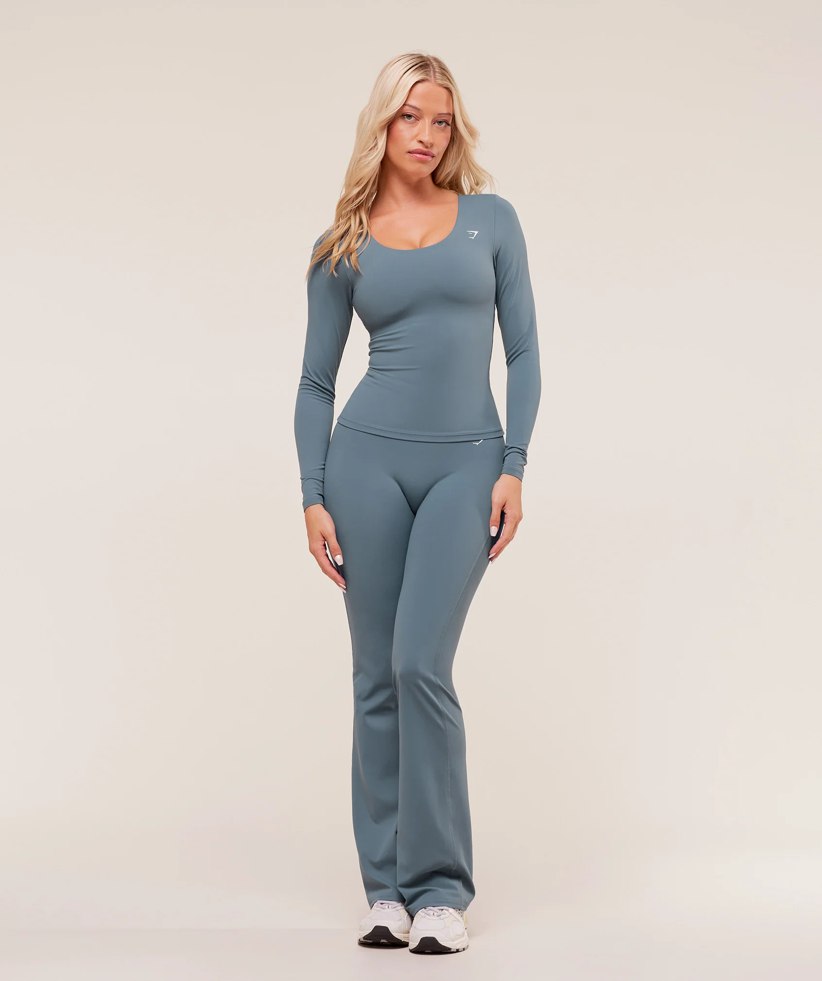 Gymshark Twist Back Long Sleeve Top - Iron Blue - Image 4