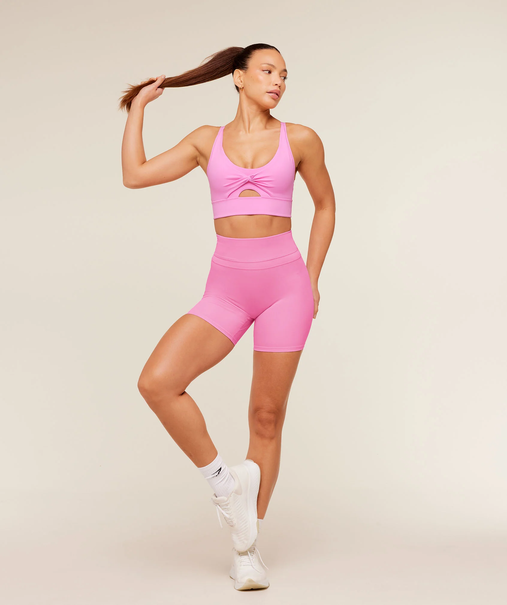 Gymshark Twist Front Sports Bra - Focus Pink - Image 7