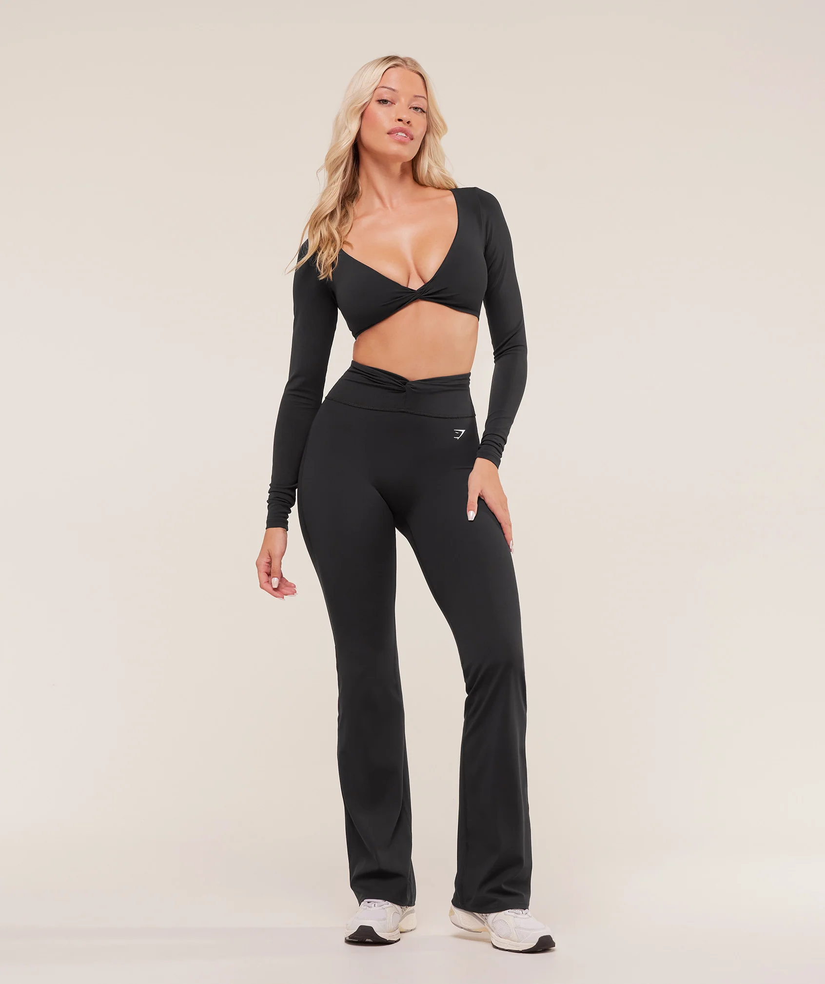 Gymshark Twist Front Straight Leg Leggings - Black - Image 4