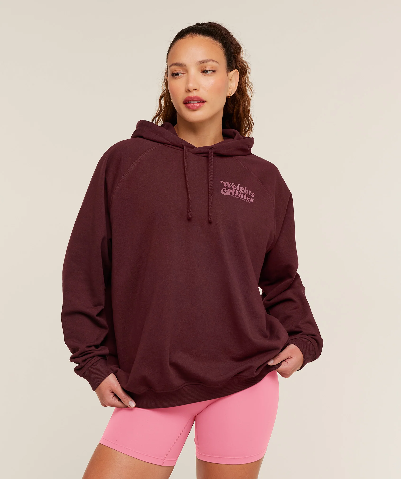 Gymshark Valentines Graphic Hoodie - GS Rich Maroon