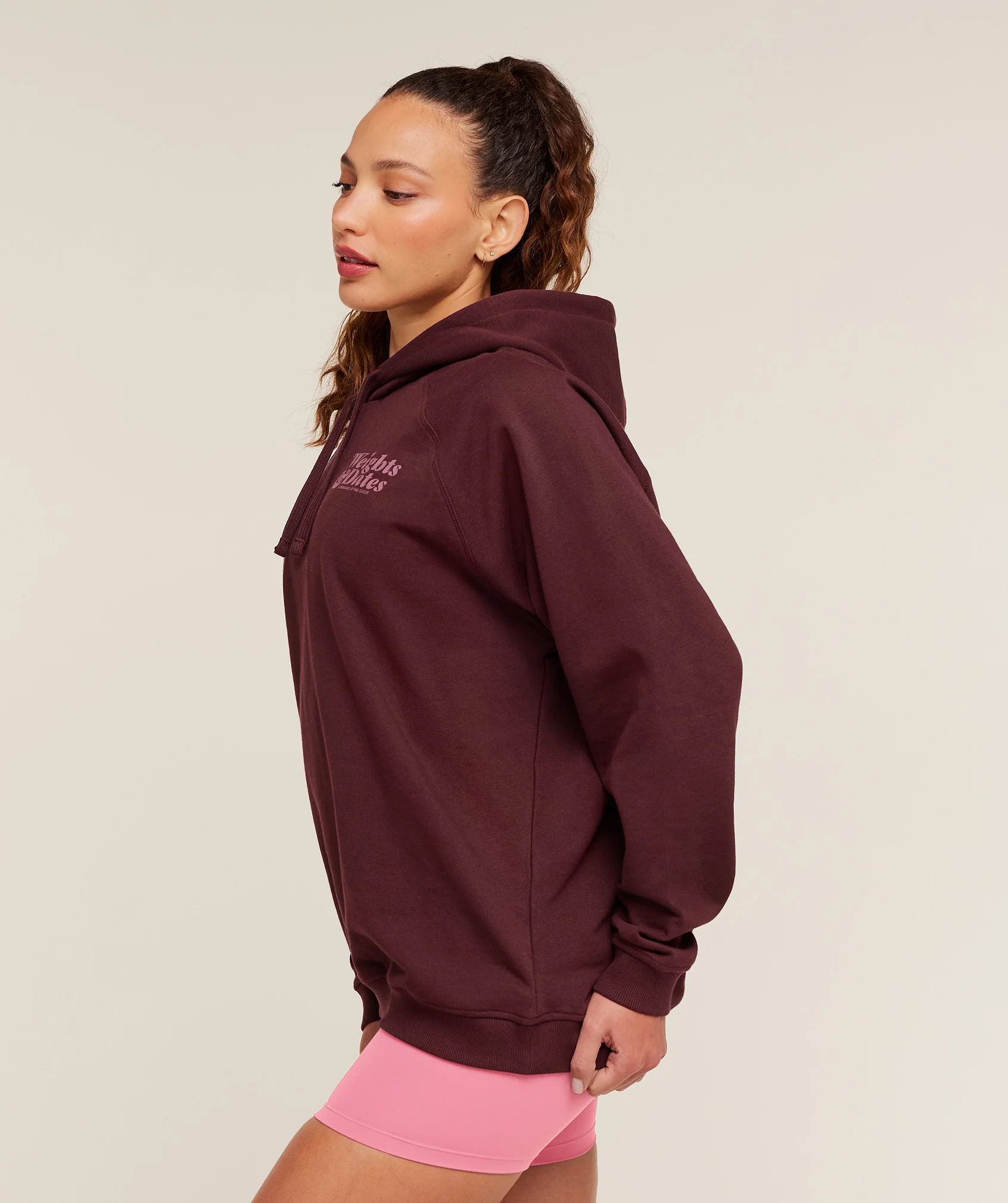 Gymshark Valentines Graphic Hoodie - GS Rich Maroon - Image 4