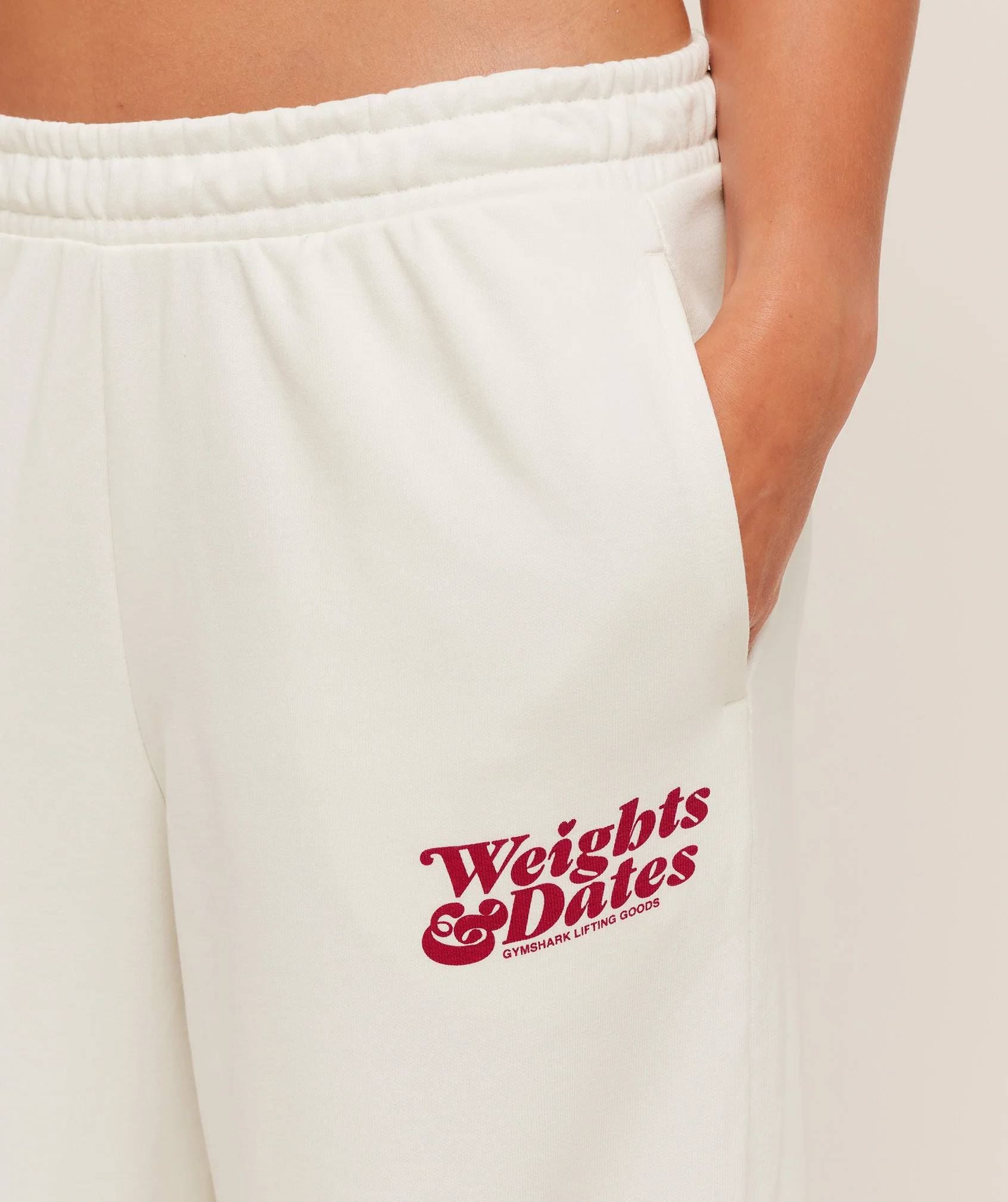 Gymshark Valentines Graphic Joggers - GS Soft White - Image 2