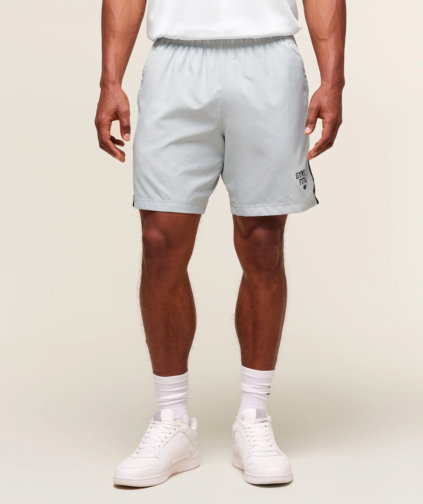 Gymshark Campus 7" Shorts - Light Grey