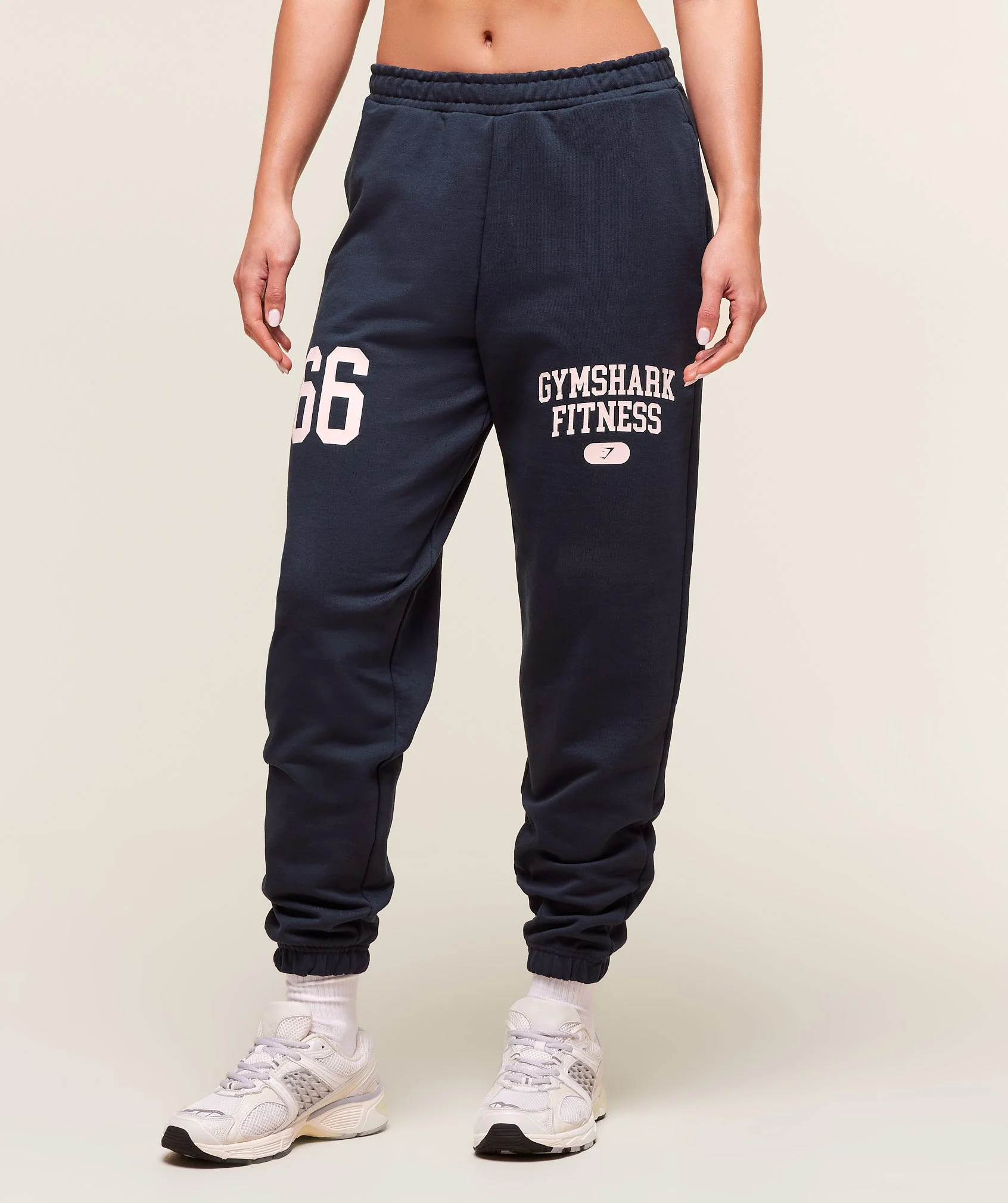 Gymshark Campus Graphic Oversized Joggers - Heavy Blue
