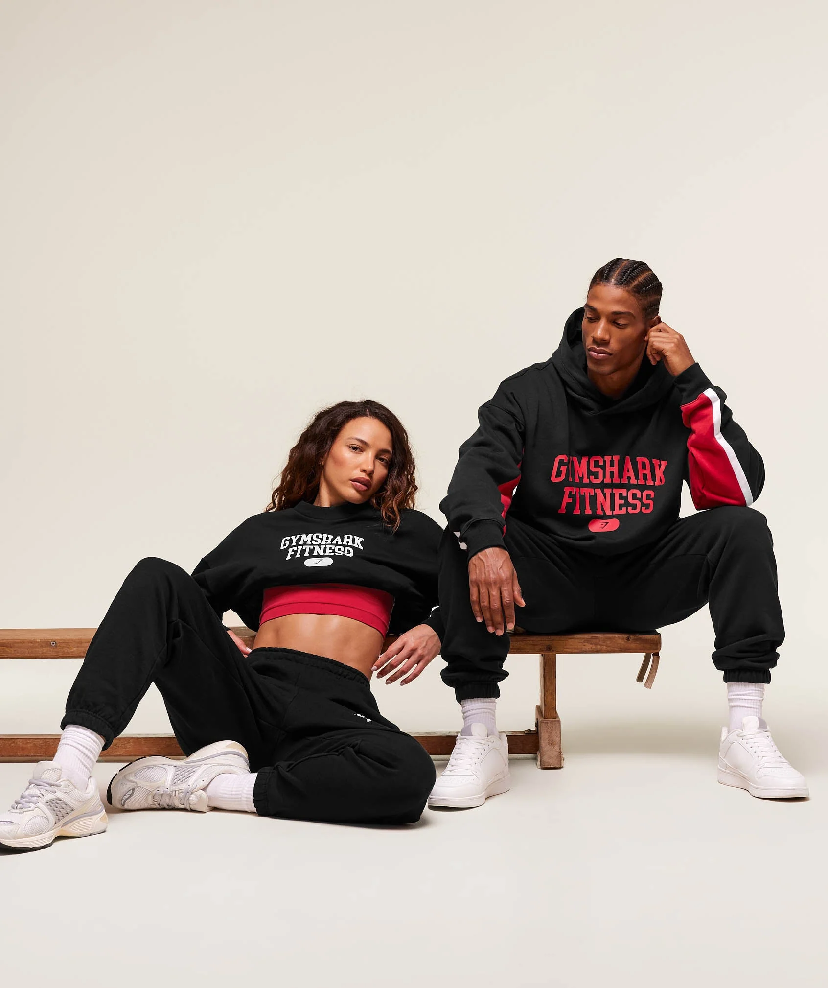 Gymshark Campus Graphic Pullover - Black - Image 5
