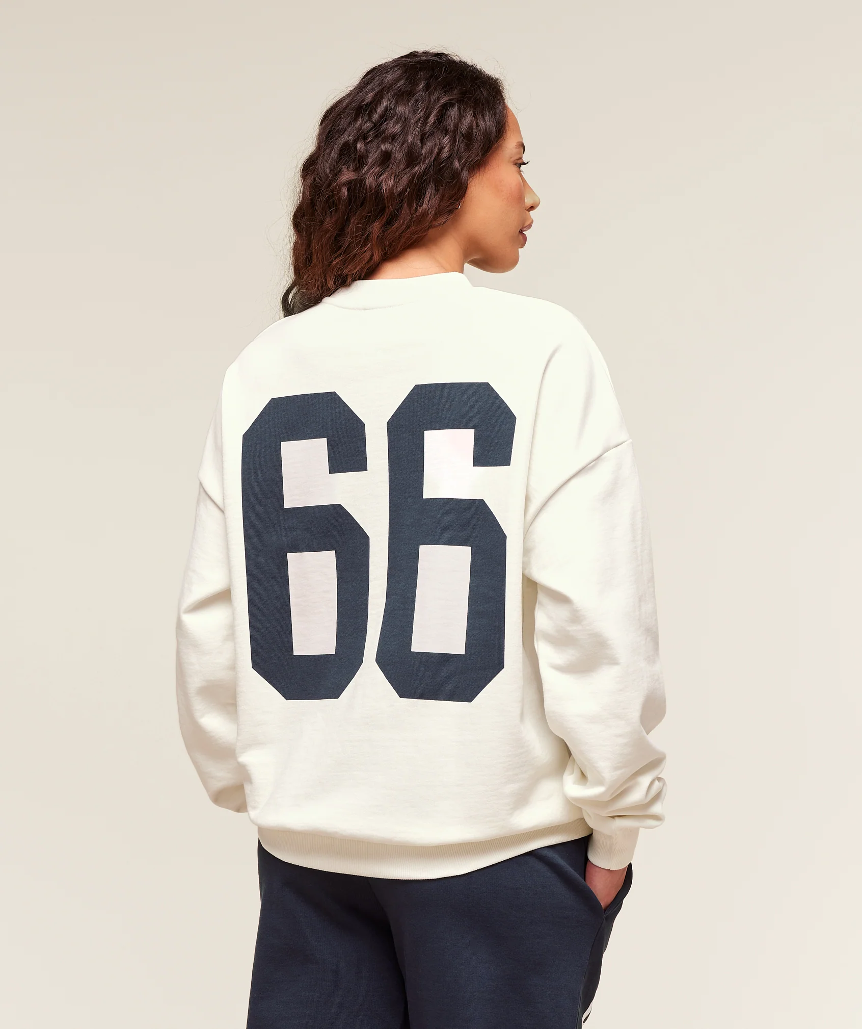 Gymshark Campus Graphic Pullover - Soft White - Image 2