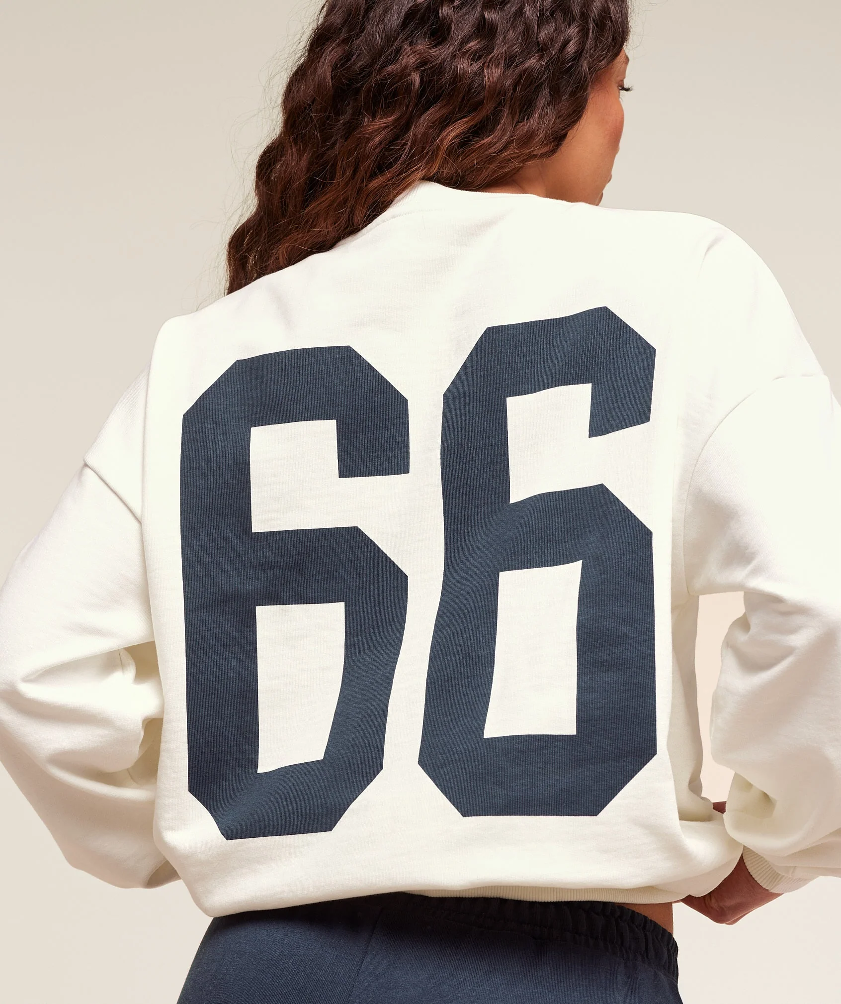 Gymshark Campus Graphic Pullover - Soft White - Image 5