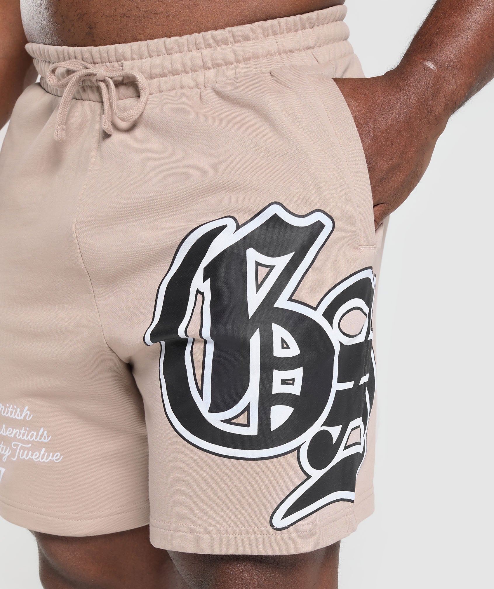 Gymshark Campus Graphic Shorts - Stone Pink - Image 5