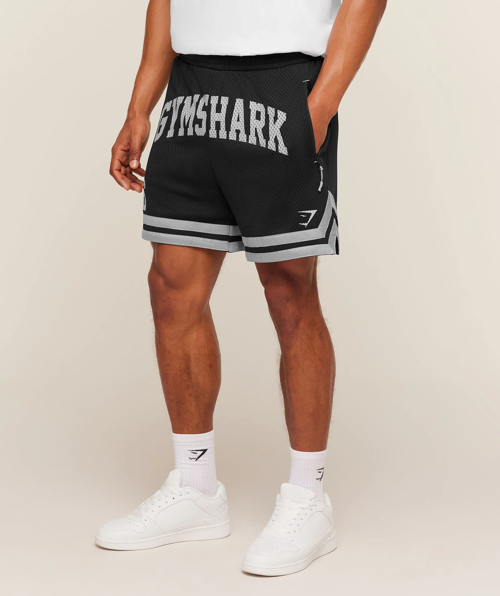 Gymshark Campus Mesh Shorts - Black - Image 3