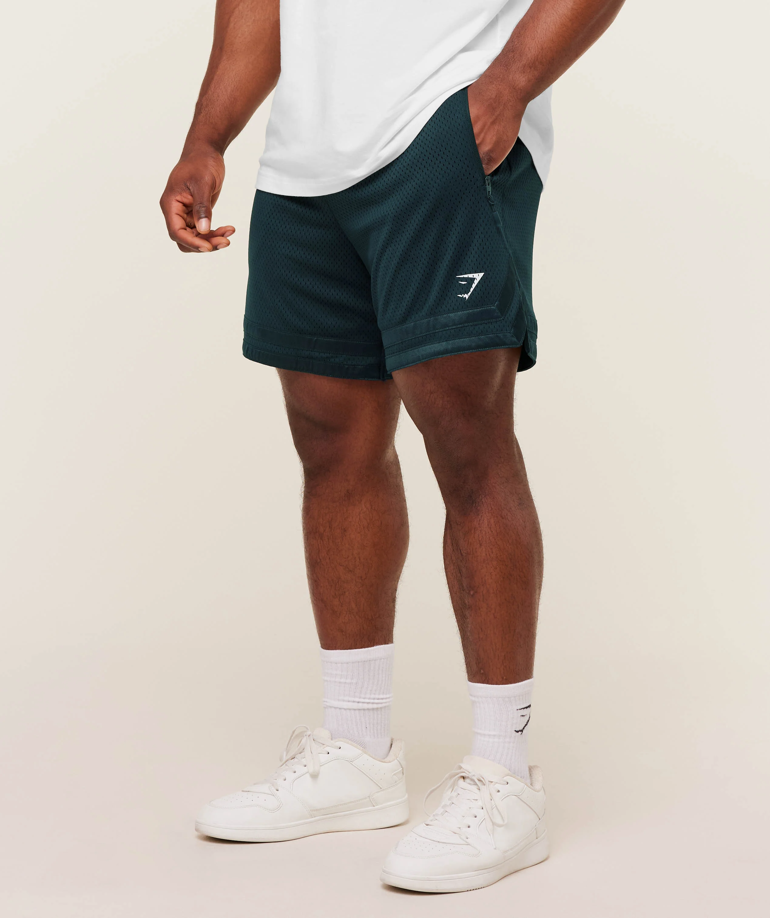 Gymshark Campus Mesh Shorts - Deep Petrol Blue - Image 3