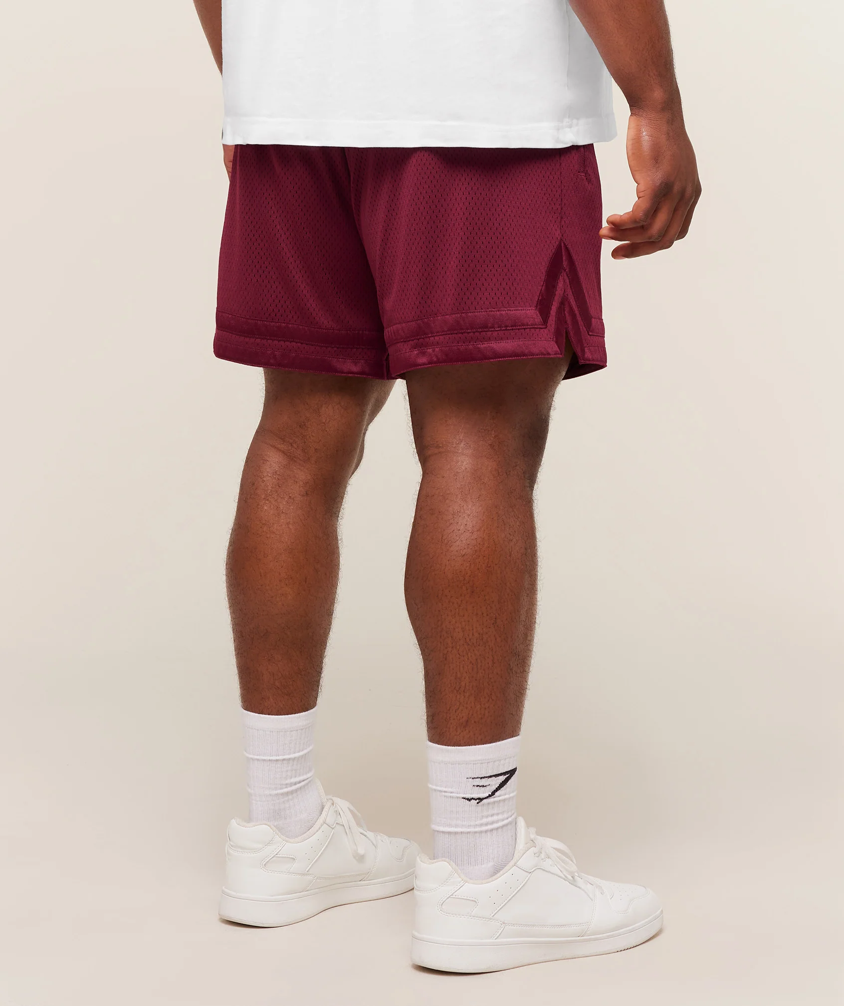 Gymshark Campus Mesh Shorts - Rich Maroon - Image 2