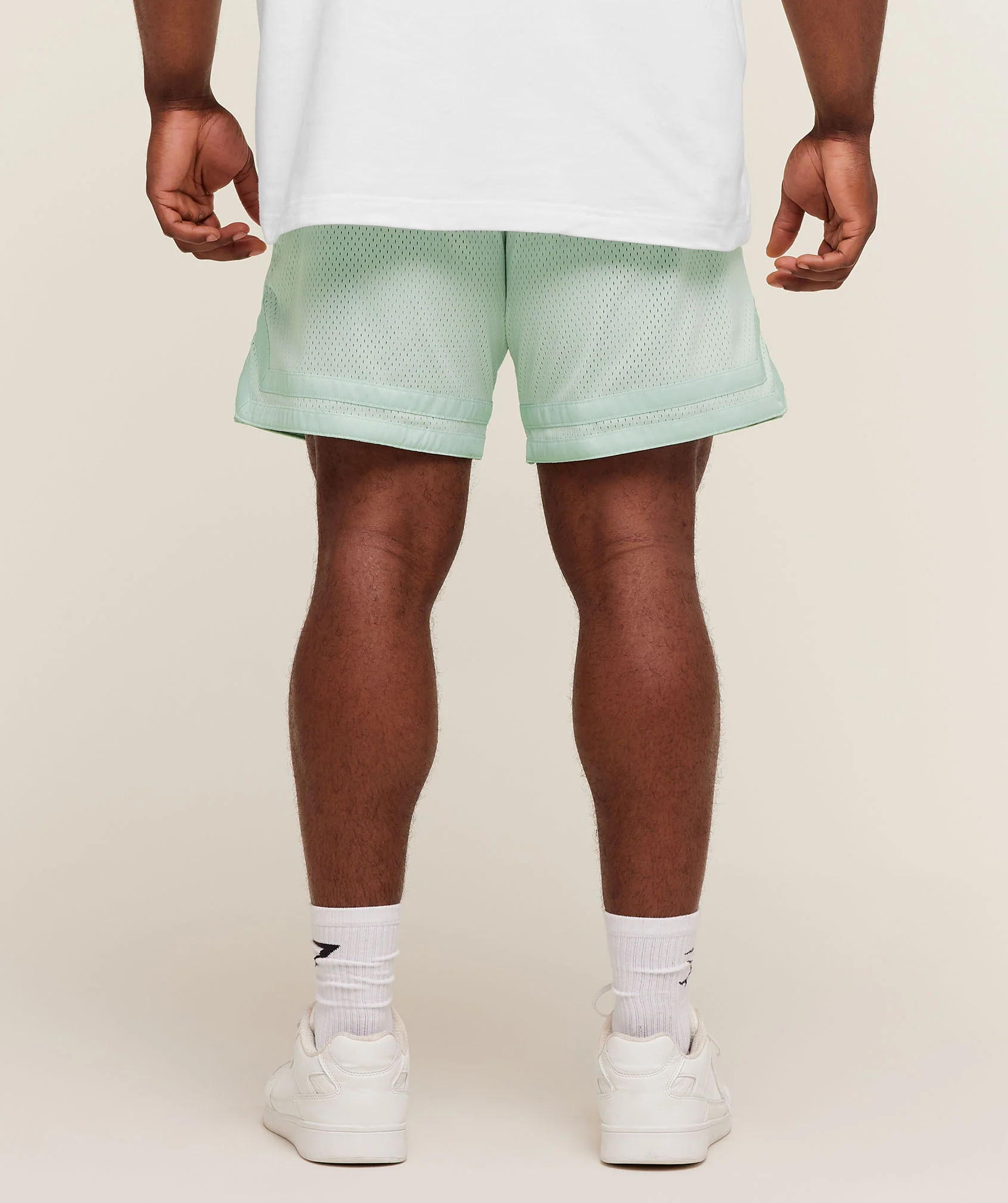 Gymshark Campus Mesh Shorts - Clay Green - Image 2