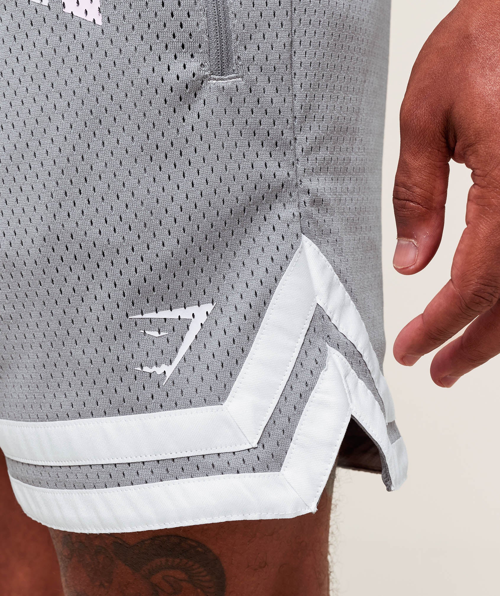 Gymshark Campus Mesh Shorts - Denim Grey - Image 4