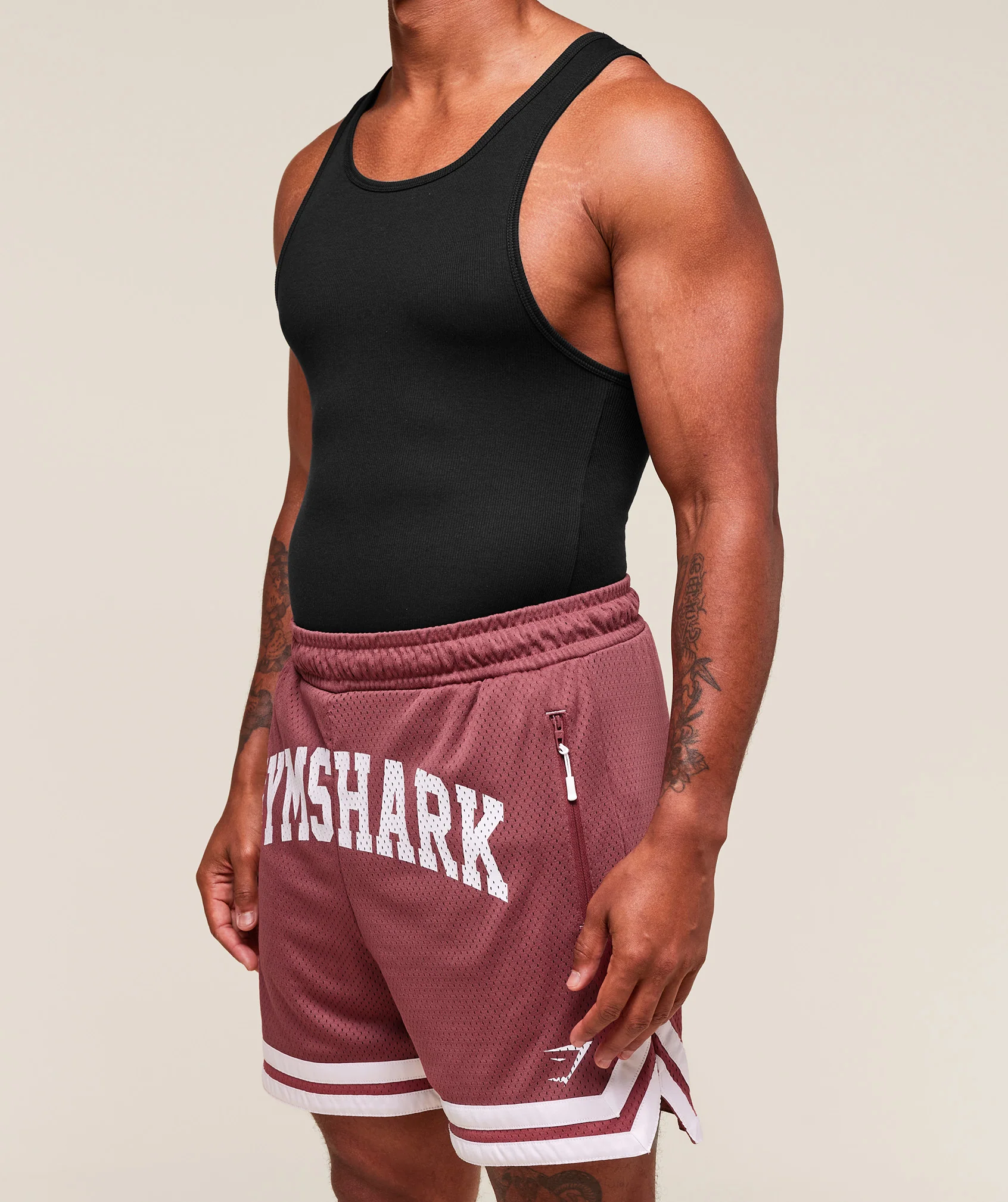 Gymshark Campus Mesh Shorts - Washed Berry Pink - Image 6