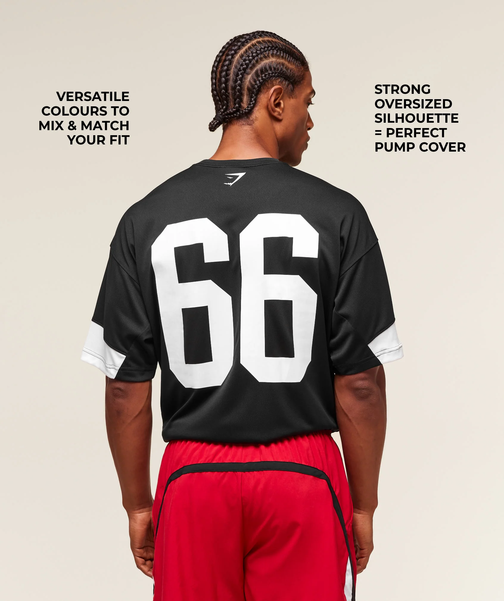 Gymshark Campus Oversized T-Shirt - Black - Image 2