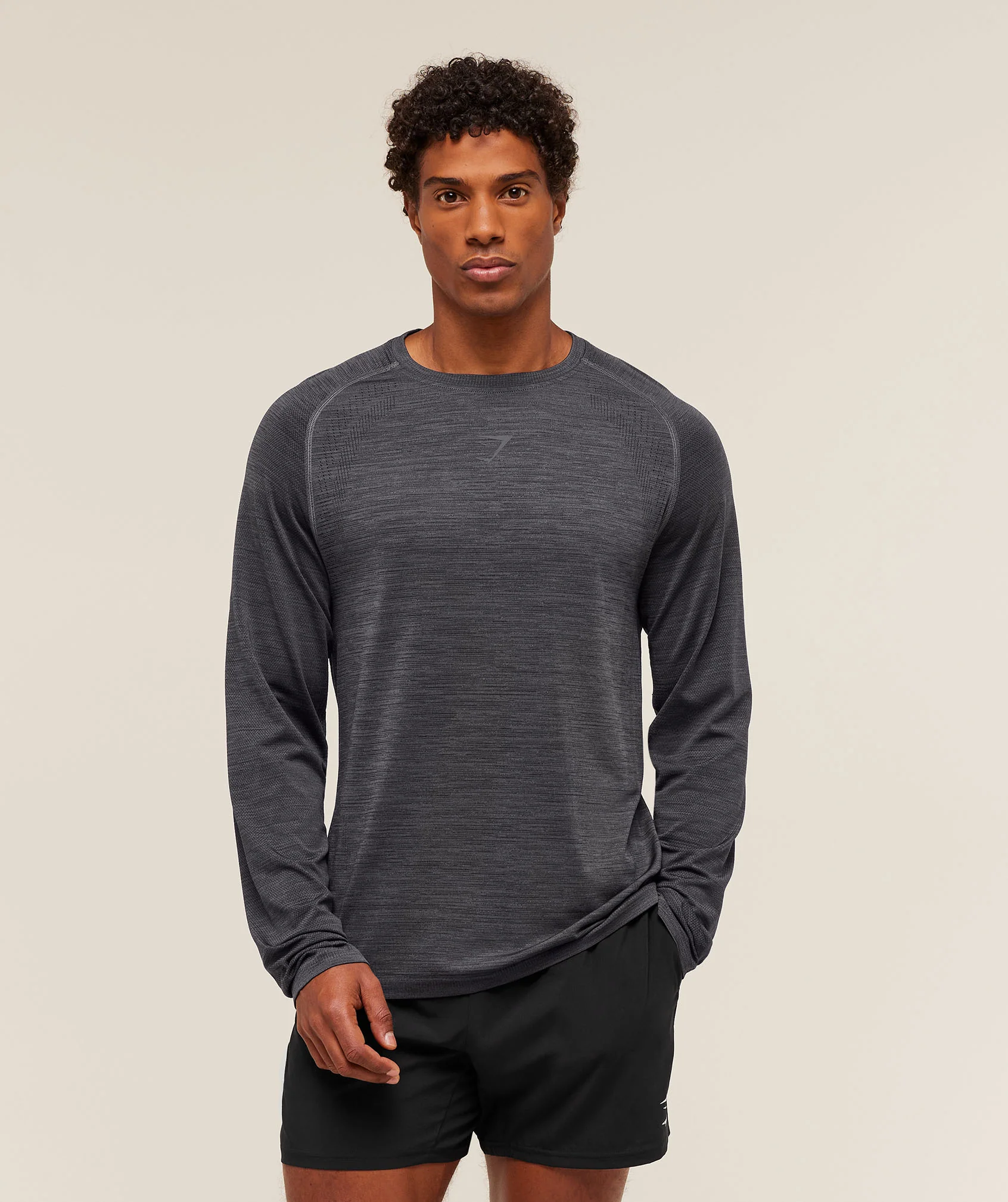 Gymshark Versatile Seamless Long Sleeve T-Shirt - Dark Grey/Black - Image 4