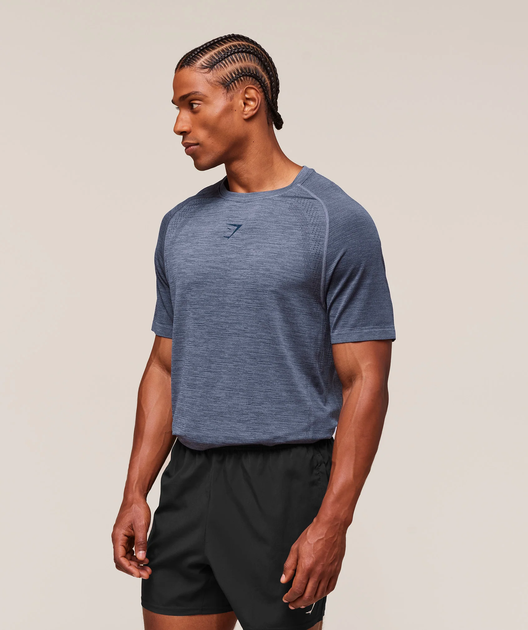 Gymshark Versatile Seamless T-Shirt - Iron Blue/Navy - Image 6