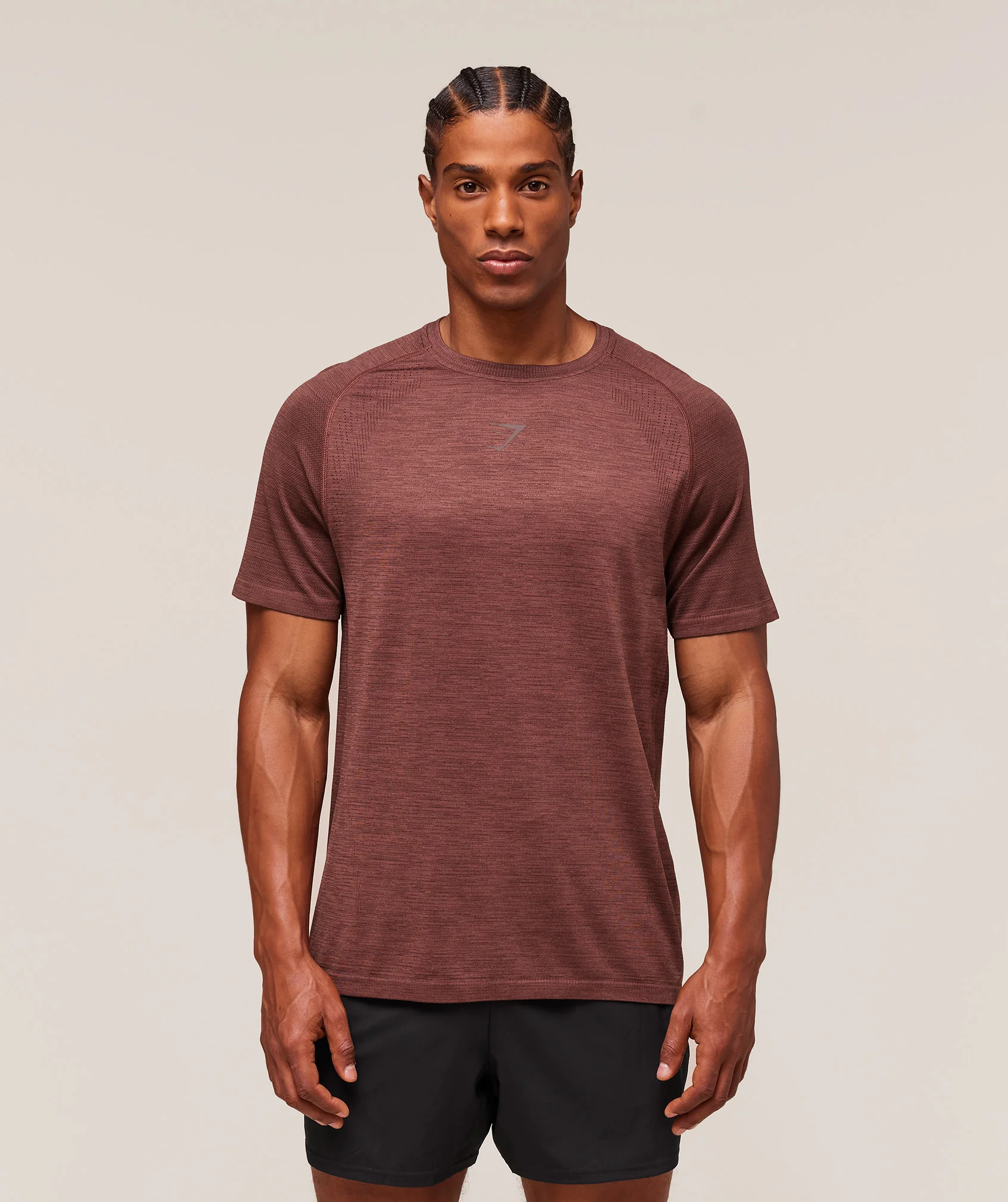Gymshark Versatile Seamless T-Shirt - Rust Brown/Depth Brown - Image 6