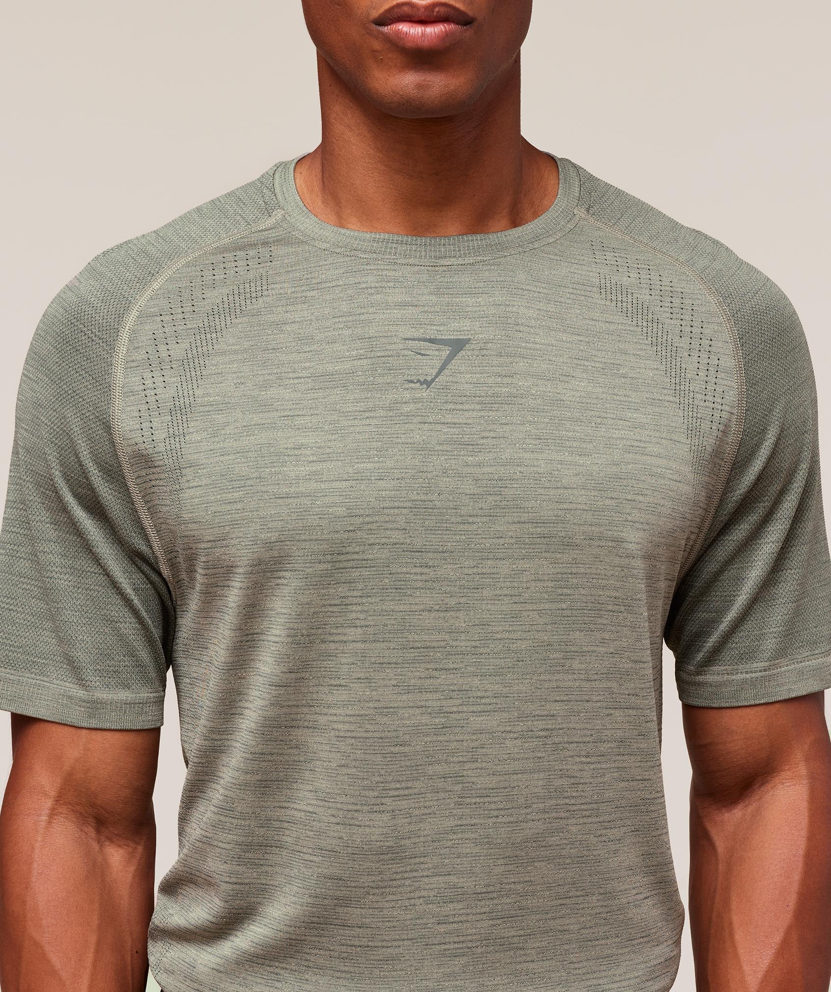 Gymshark Versatile Seamless T-Shirt - Chalk Green/Slate Teal - Image 4