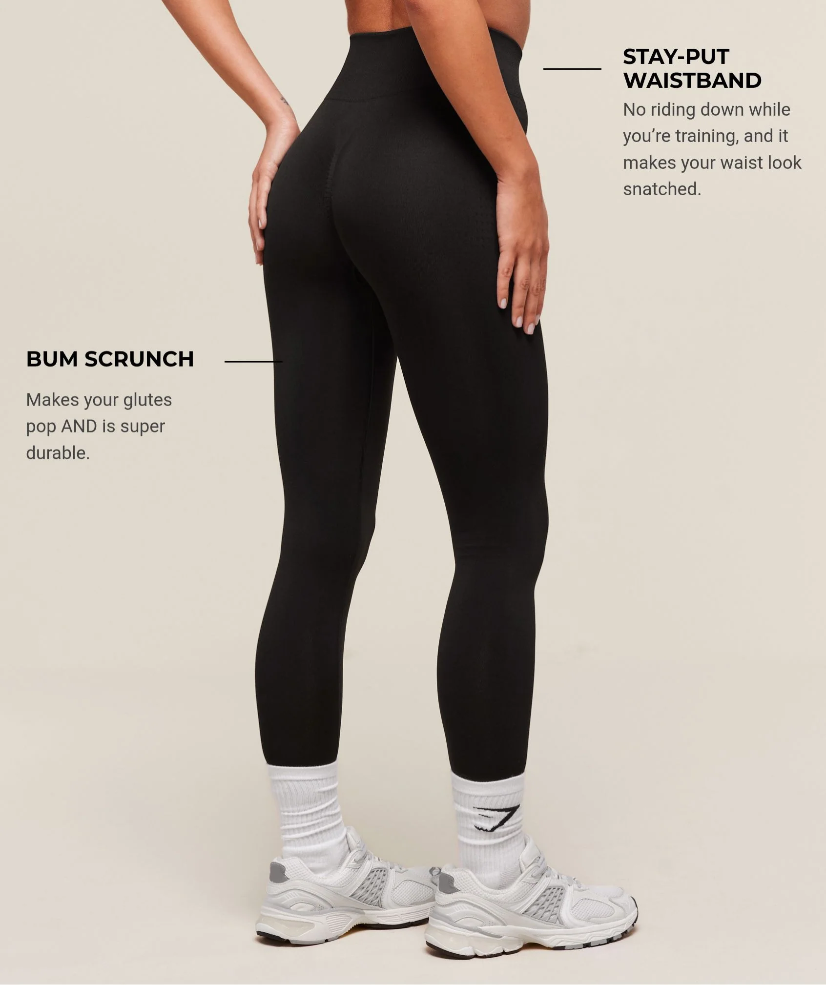 Gymshark Vital Soft Leggings - Black - Image 2