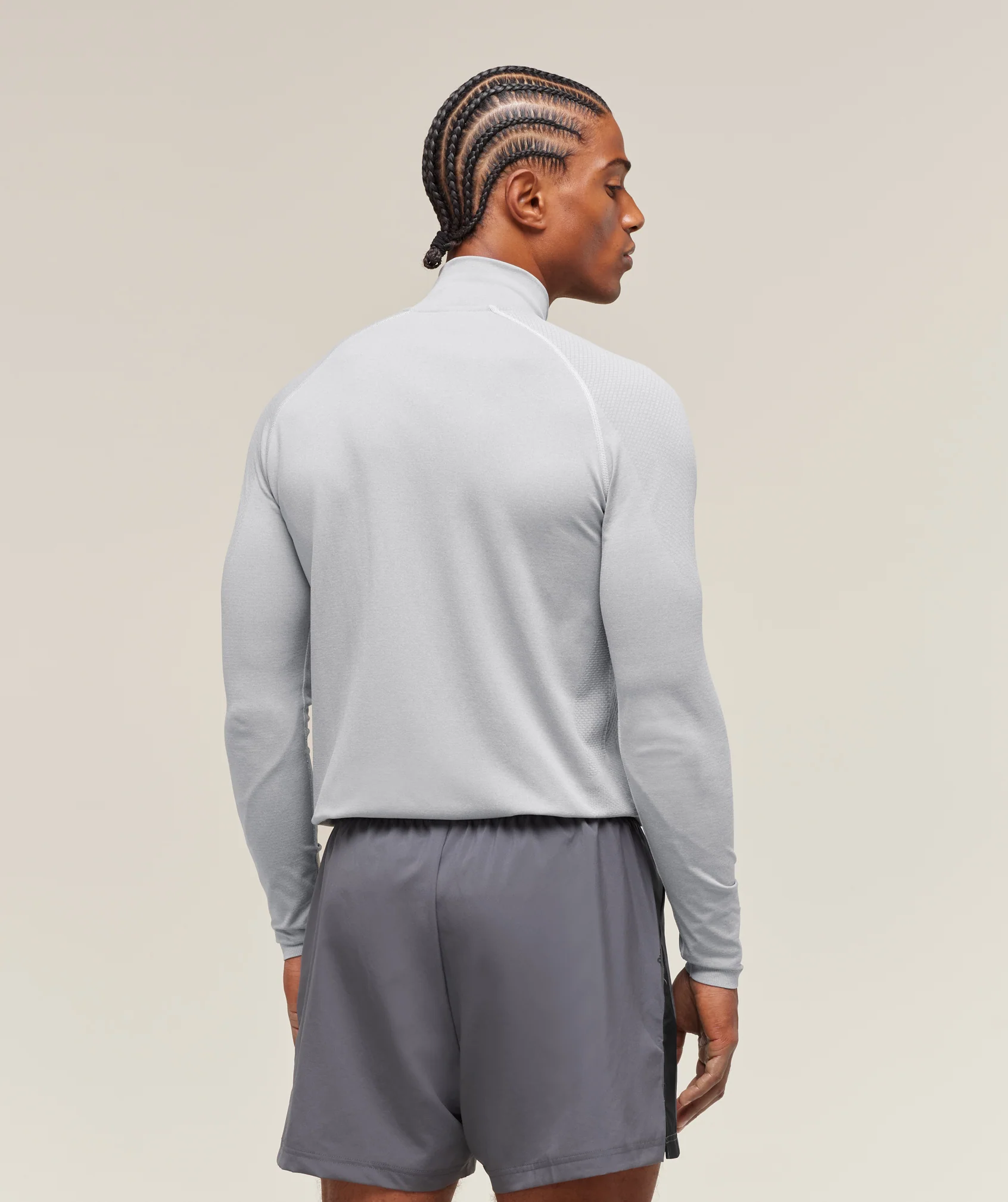 Gymshark Vital 1/4 Zip - Light Grey/Smokey Grey - Image 2