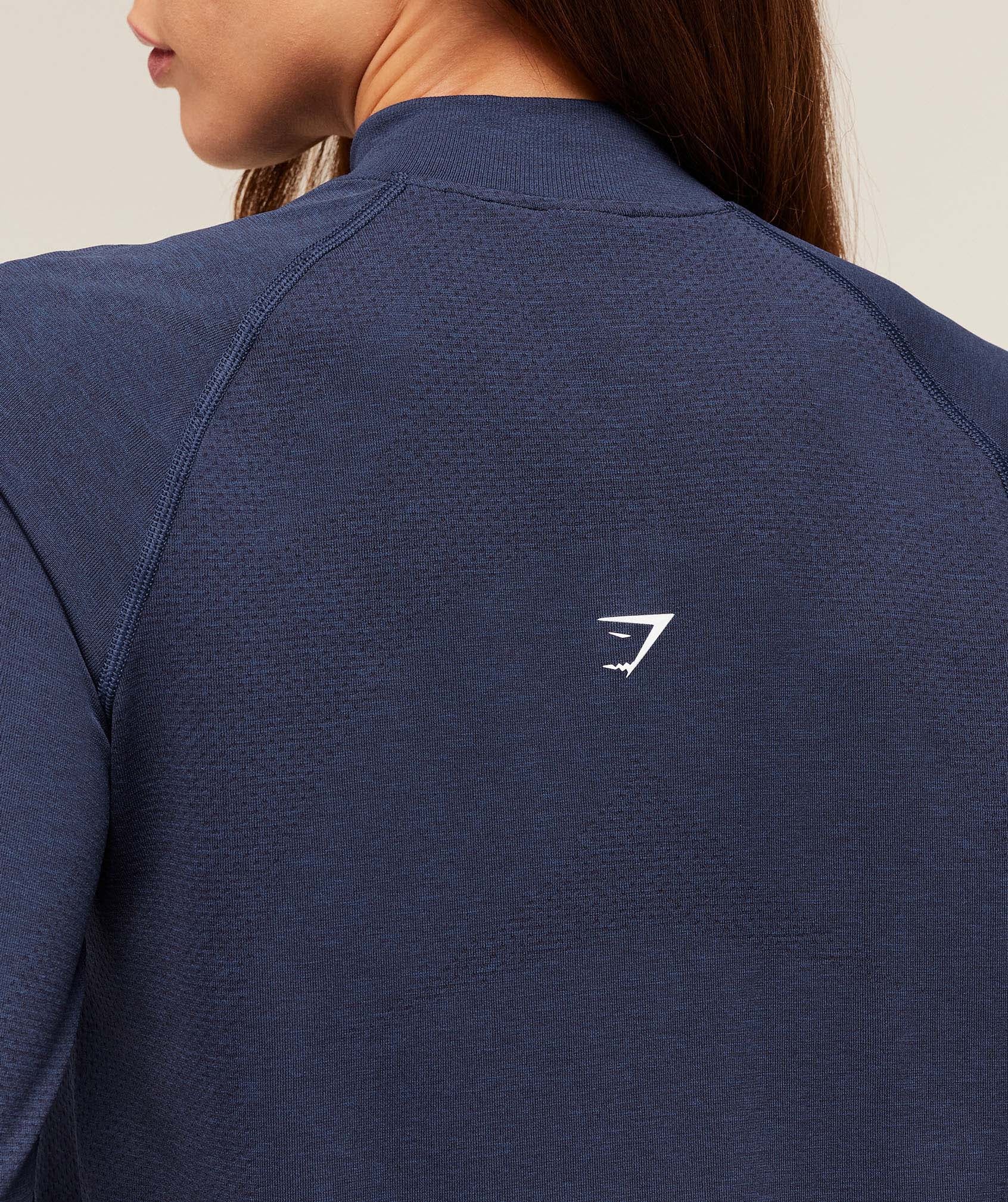 Gymshark Vital 1/4 Zip - Heavy Blue/ Marl - Image 6
