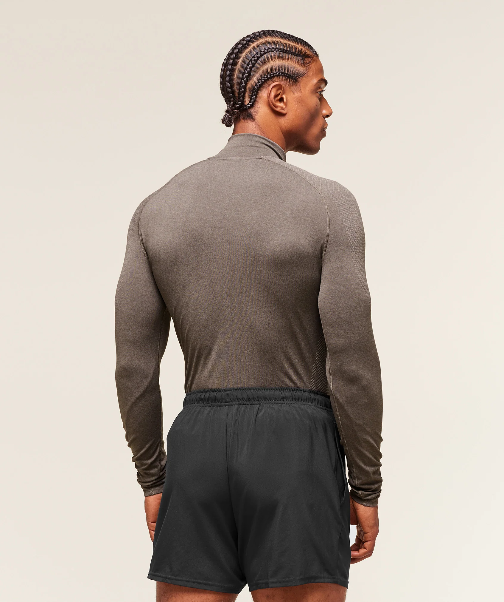 Gymshark Vital 1/4 Zip - Camo Brown/Linen Brown - Image 2