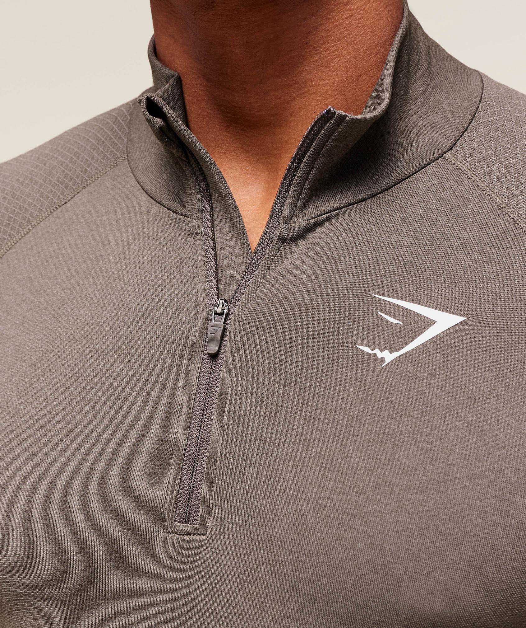 Gymshark Vital 1/4 Zip - Camo Brown/Linen Brown - Image 5