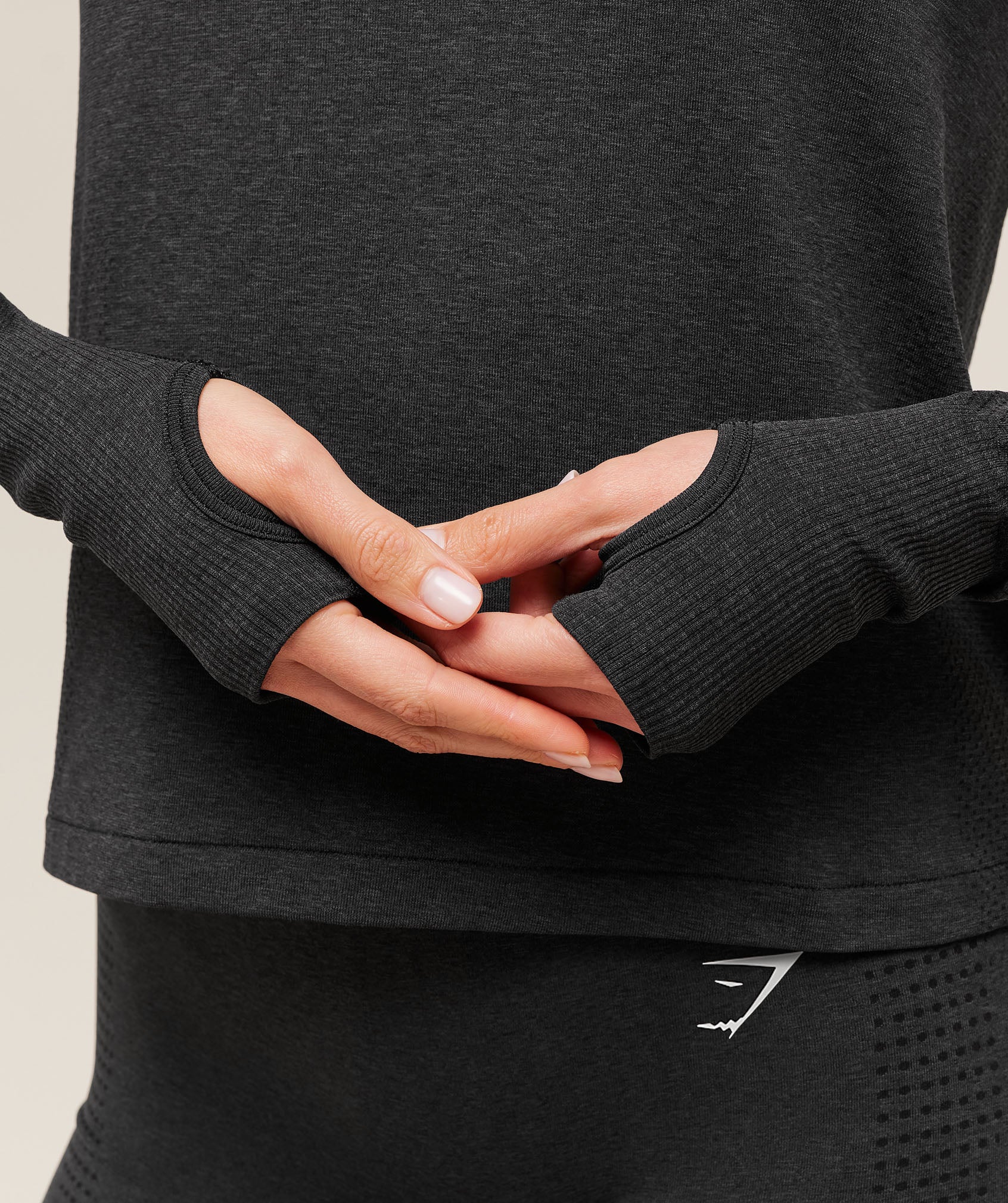 Gymshark Vital 1/4 Zip - Black Marl - Image 7