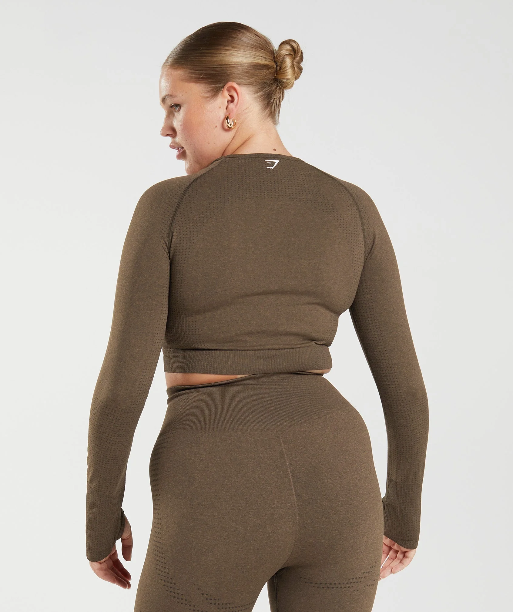 Gymshark Vital Crop Top - Espresso Marl - Image 4